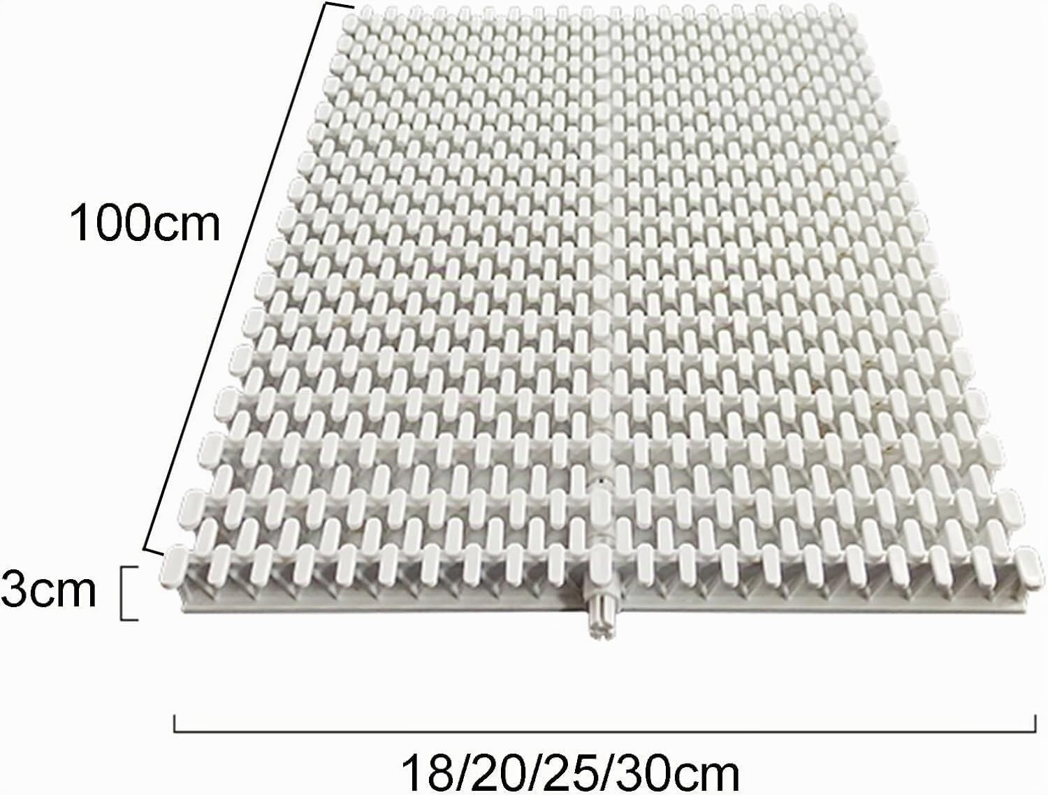 Griglia Piscina a sfioro Griglia di scarico for troppopieno for piscina Copertura for griglia di drenaggio antiscivolo in plastica con collegamento a foro singolo in PP Griglie per piscine(25x