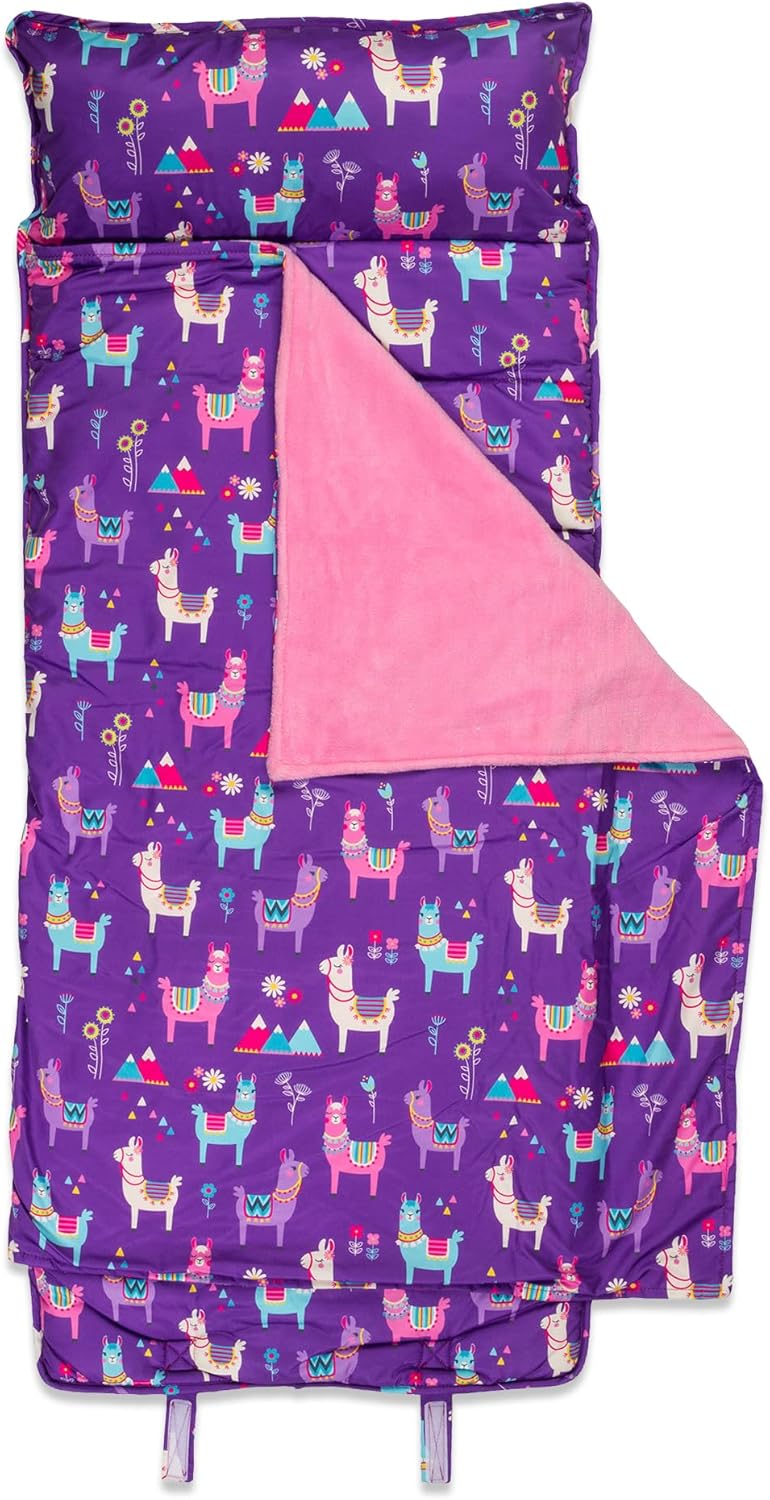 Stephen Joseph, Toddler All Over Print Nap Mat with Soft Blanket and Removable Pillow for Boys & Girls, Kids Sleeping Bag for Elementary, Daycare, Preschool with Carry Handle
