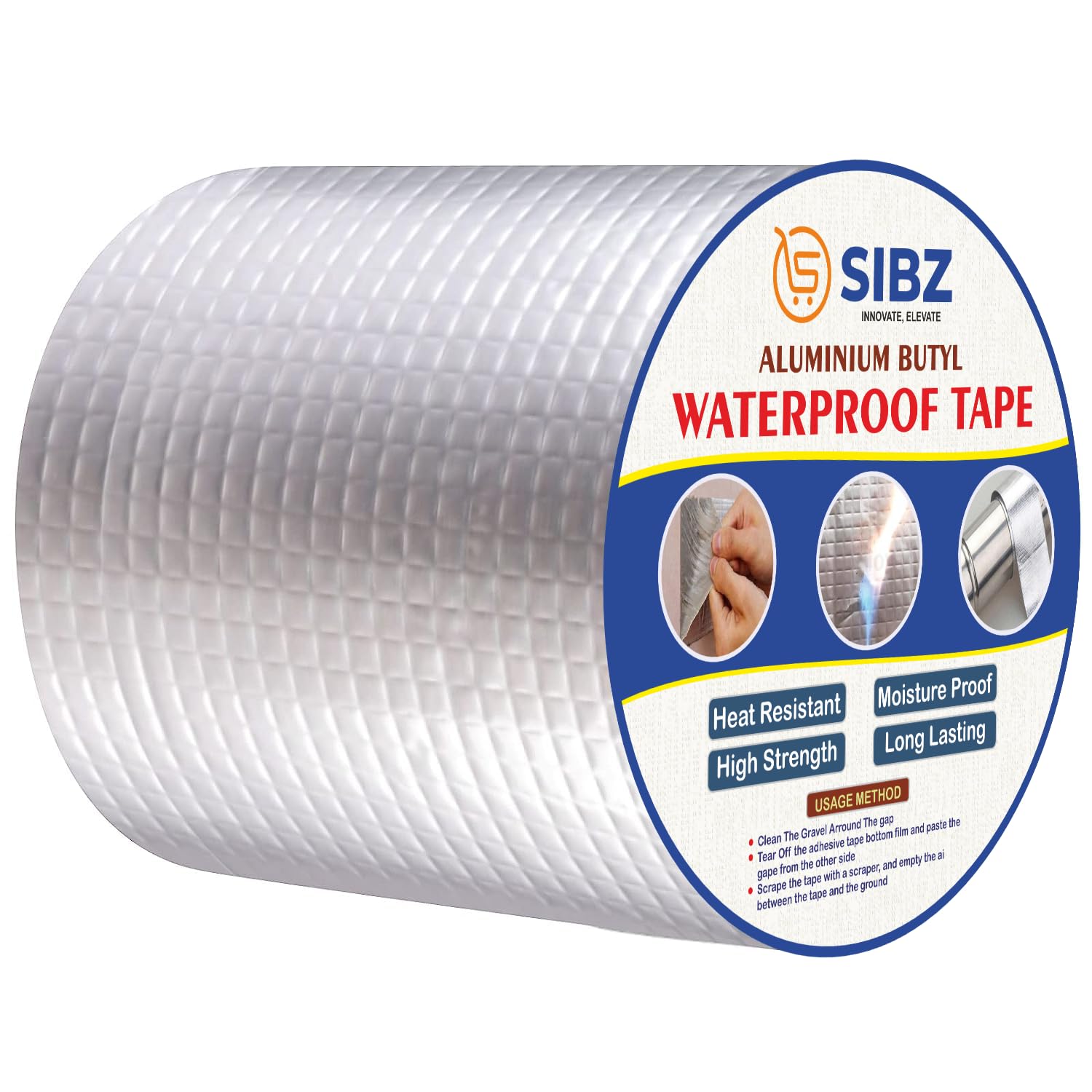 SIBZ Leakage Repair Waterproof Tape for Roof, Pipe Leakage Strong Adhesive Aluminium Rubber Tape Perfect Water Leakage Solution Water Sealing Tape (10 CM Big) (B0DD3H1X59) Amazon Price History, Amazon Price Tracker