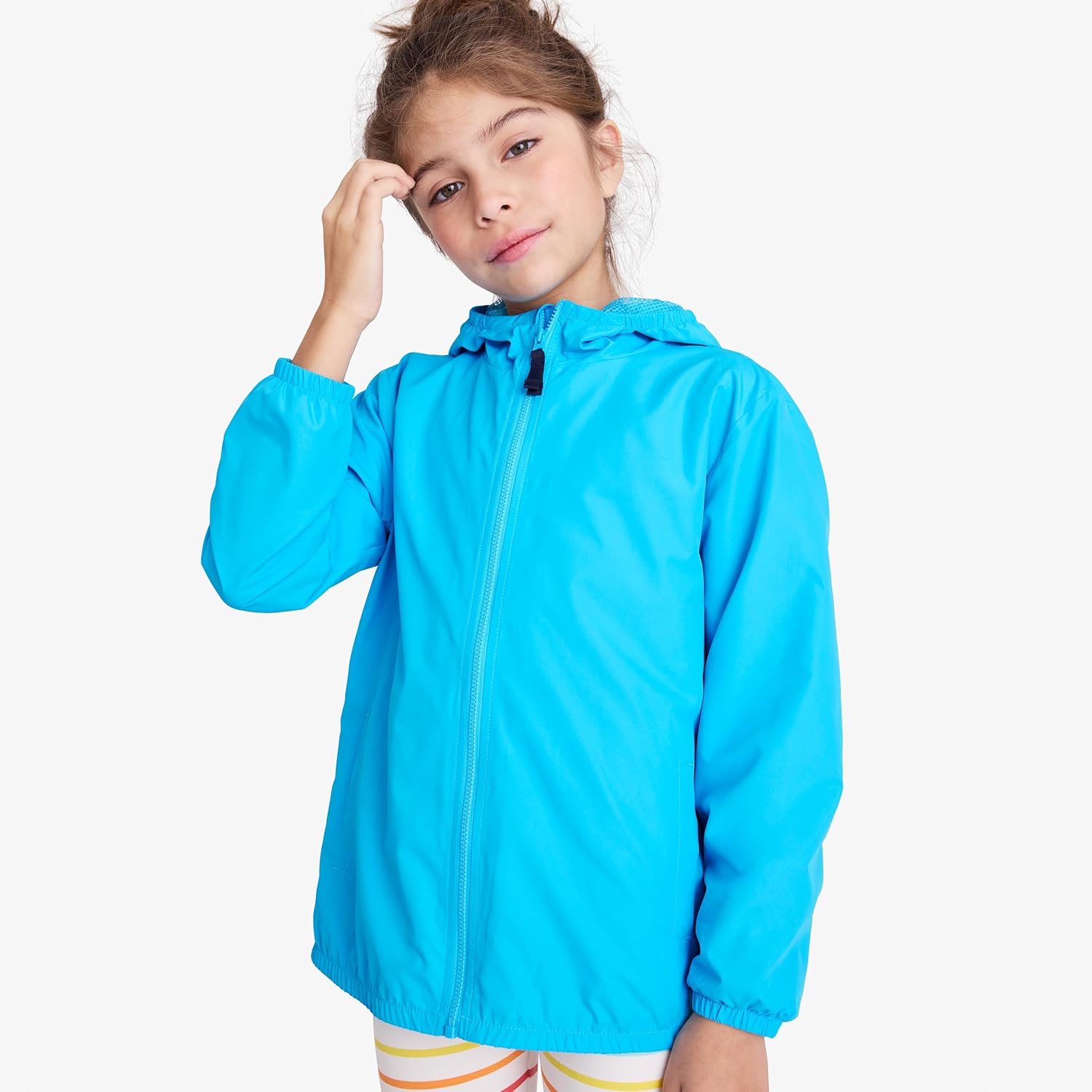 Primary Kids Packable Windbreaker, Lightweight Water-Resistant Jacket