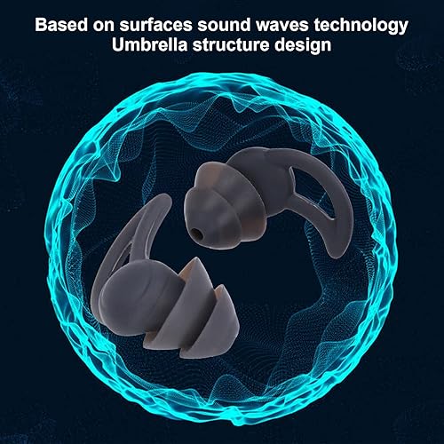 Miniatura 5 de Tapón de oído reutilizable para concentración de sueño, cancelación de ruido, protección auditiva lavable, tapón de silicona súper suave, ideal para