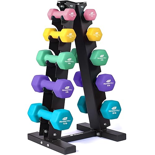 Dumbbells Storage Rack Neoprene Dumbbells Weight Rack - 2.0MM Thickness Weight Organizer Stand for Home Gym - Easy Assembly
