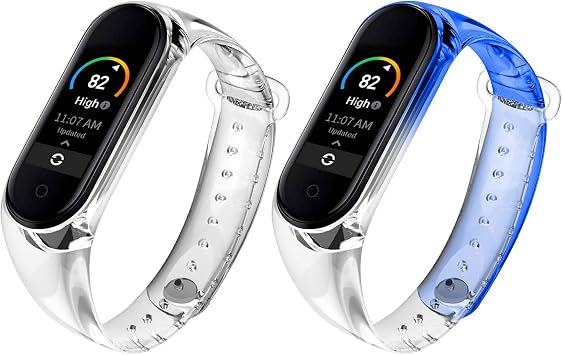 Qianyou 2 Piezas Correas para Xiaomi Mi Band 5/6 Silicona, para Band 6  Pulsera con Funda Impermeable TPU Reemplazo Colorida Reloj Banda para Xiaomi  Mi Band 5/Band 6,Claro+Amarillo,Claro+Azul : Amazon.es: Deportes y