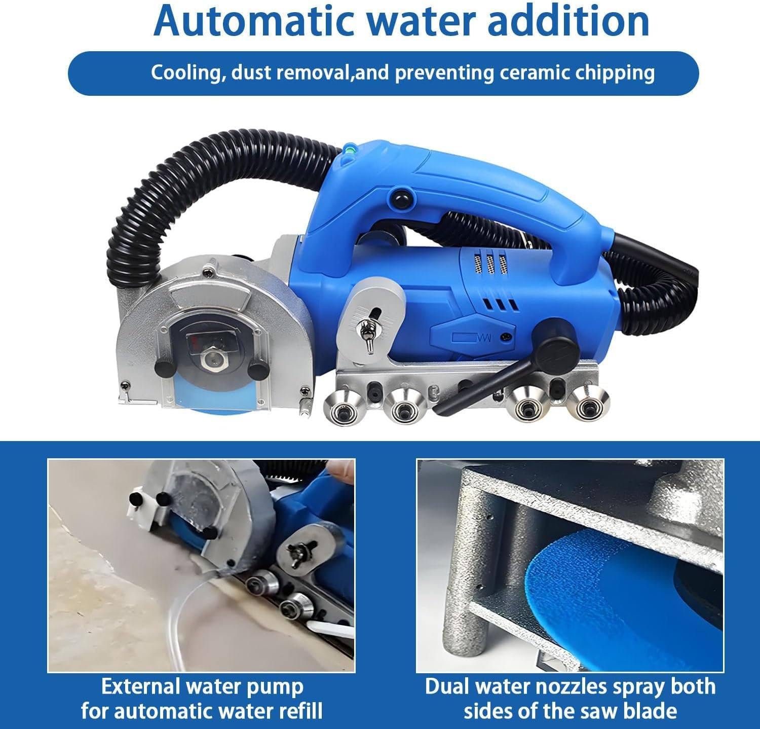 Quitalechada Eléctrico + Limpiador Ranuras Azulejos + Hoja Diamante Sin Polvo + Eliminar Lechada Cemento Viejo Ranurar Grietas + Reparación Rejuntado Pisos Cerámicos 1*sawblade