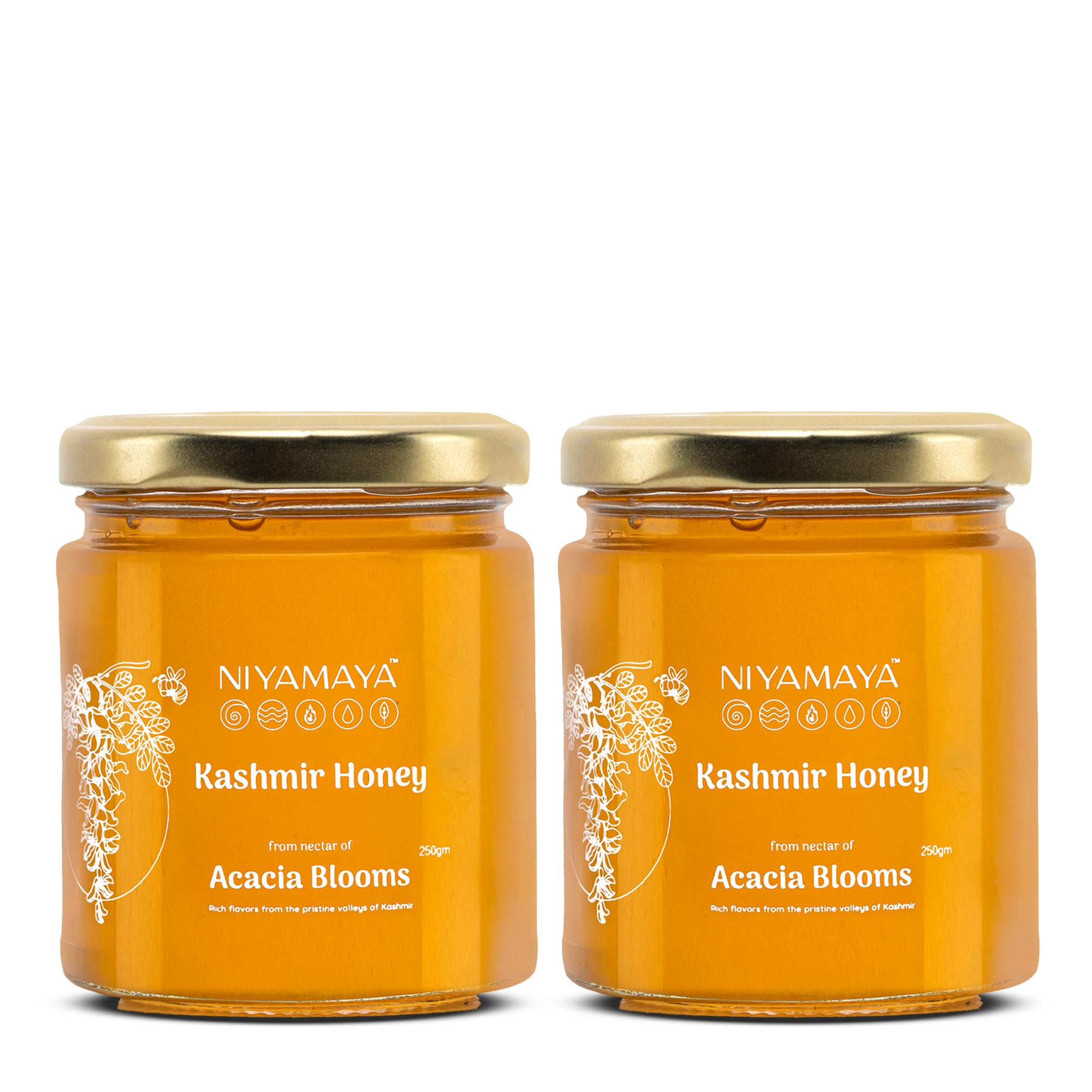 Niyamaya Kashmir Acacia Honey, 250, 1 Jar (Pack of 2) | Pure Natural Honey | Original Honey | Raw Organic Honey Unprocessed | No Added Sugar| (B099WYM9N5) Amazon Price History, Amazon Price Tracker