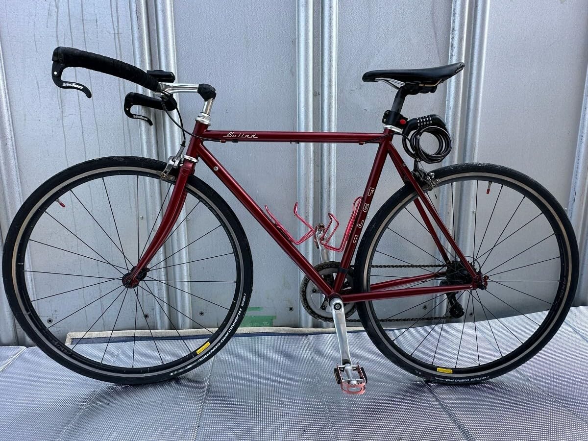 Fuji ロードバイク ブラック/レッド Amazon | FUJI BALLAD クロモリバイク ロードバイク 赤色 | ノー