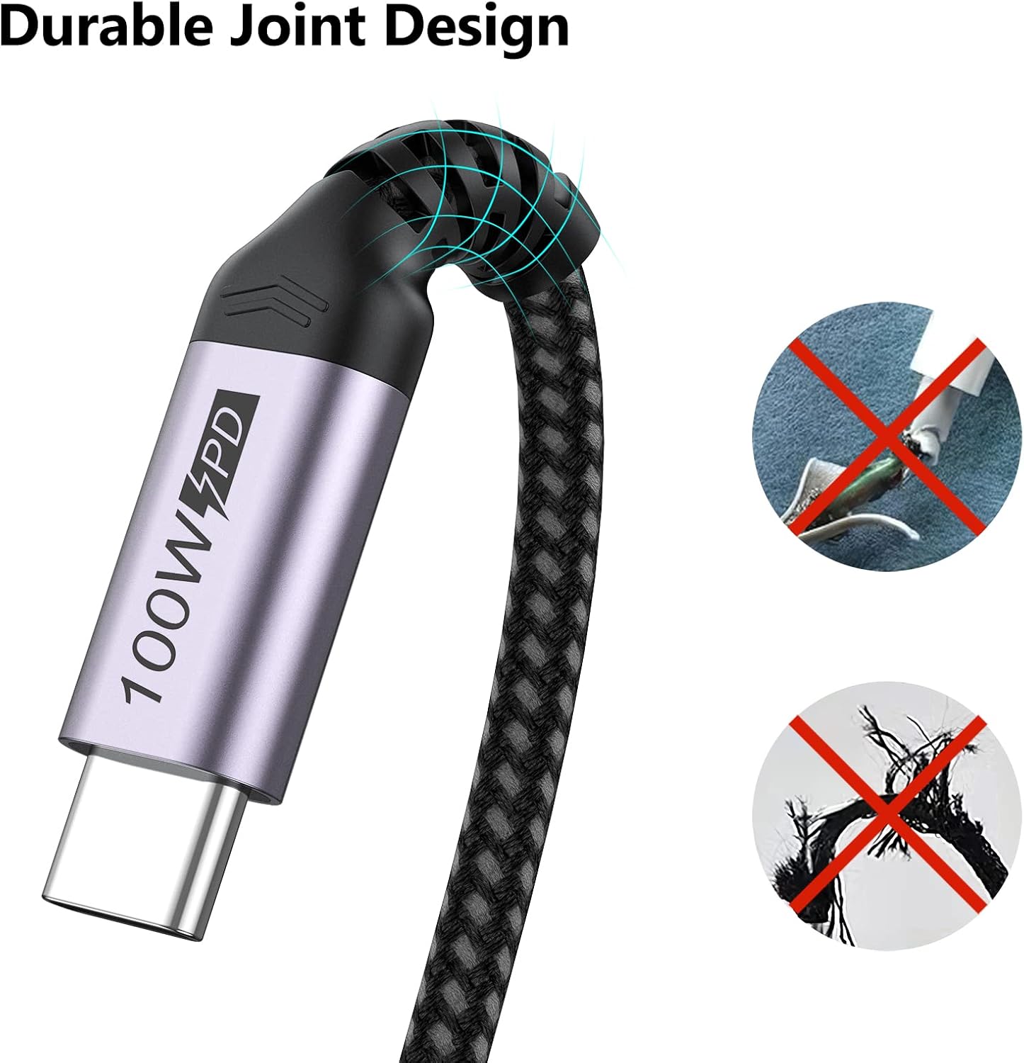 USB C Extension Cable 6.6ft Bundle USB C Extend Cable 1.5ft, 3ft, Type C Extender Cord Male to Female USB3.1 Gen2 100W Fast Charging 10Gbps Transfer Compatibility with Laptop, Tablet and Mobile Phone