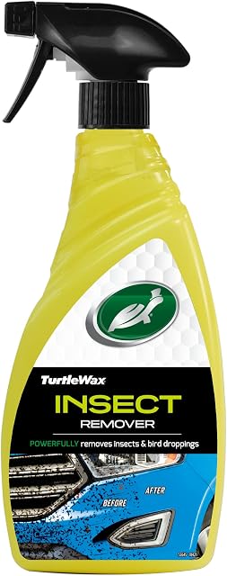 Turtle Wax Samochodowy środek do usuwania owadów, 500 ml, eliminuje z pojazdu twarde plamy owadów i ptasie odchody, usuwa wszystkie robaki, smoły, soki z drzew i twarde plamy z każdego samochodu,
