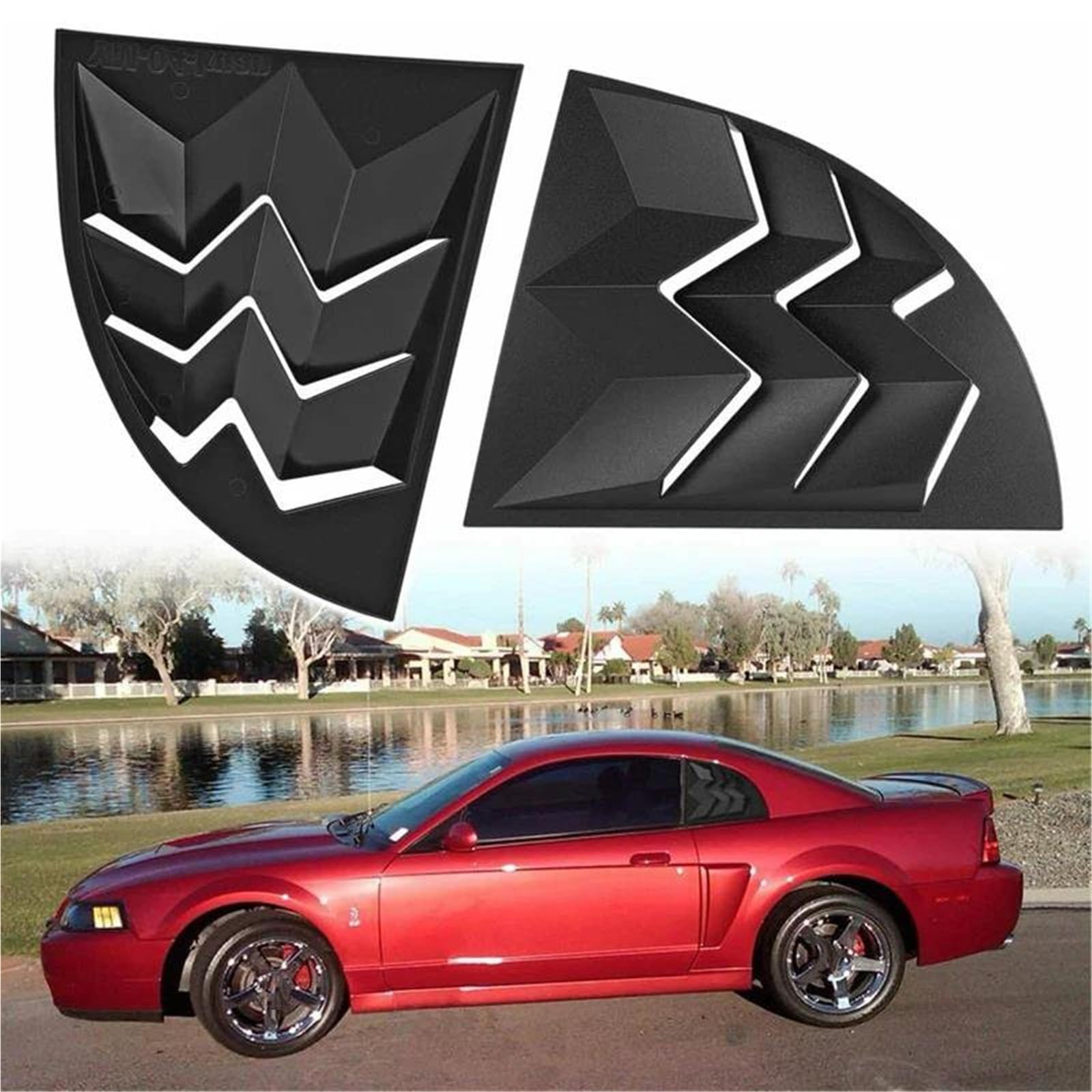 Spoiler Lunotto Posteriore per Ford per Mustang 1999 2000 2001 2002 2003 2004 Finestra Laterale Posteriore Feritoia Parabrezza Tenda da Sole Copertura Canard Laterale Lunotto