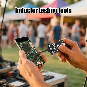 Inductance Tester, 2PCS Motherboard Coil Tester, Electronic Circuit Board Inductor Detector Quick Fault Check Tool, Electromagnetic Induction Circuit Board Test Fault Detection Tool for Phone Repair