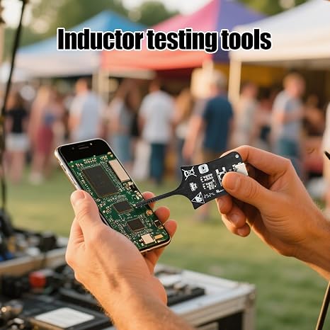 Inductance Tester, 2PCS Motherboard Coil Tester, Electronic Circuit Board Inductor Detector Quick Fault Check Tool, Electromagnetic Induction Circuit Board Test Fault Detection Tool for Phone Repair