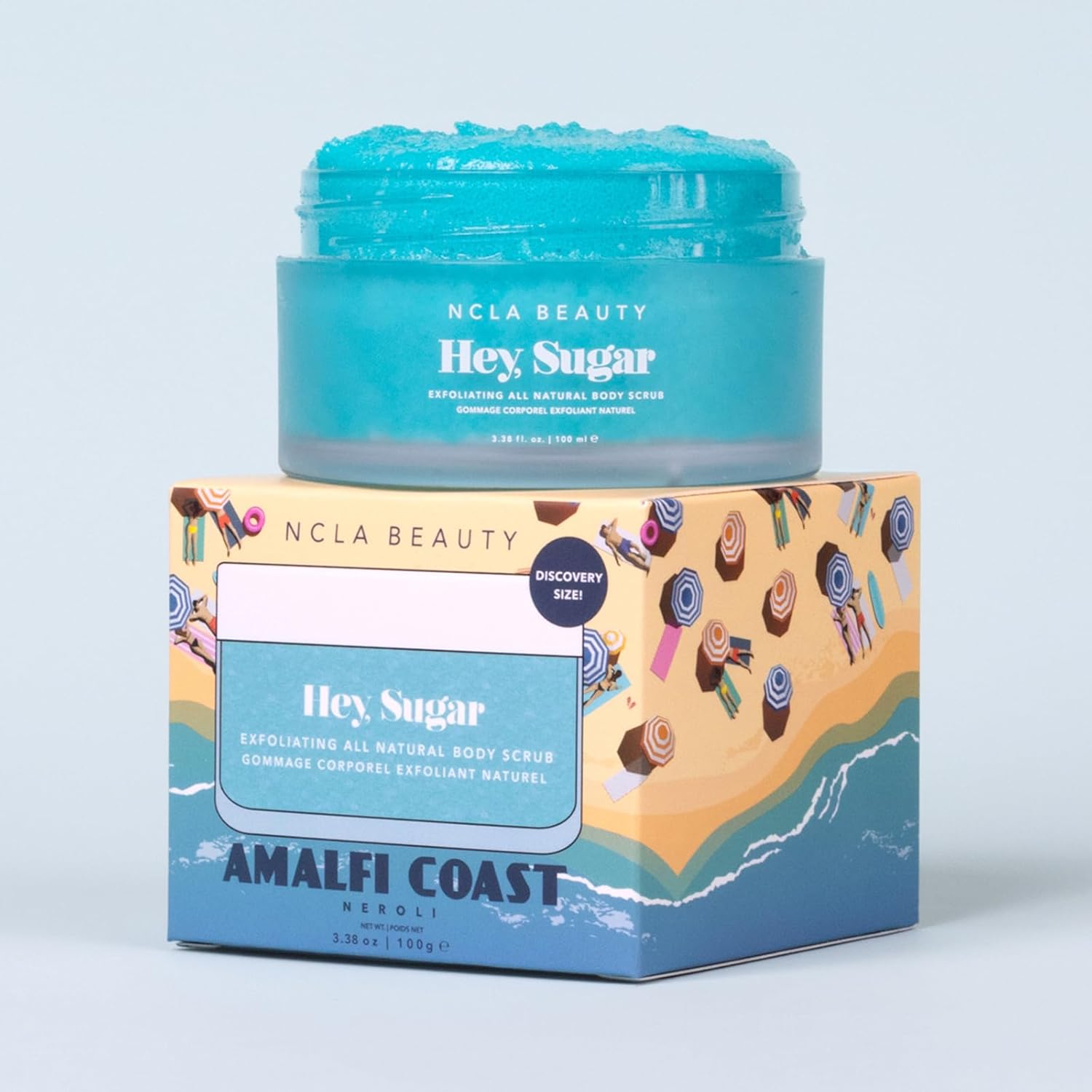 NCLA Beauty Hey Sugar All Natural Body Scrub - Moisturizing, Exfoliating Sugar Scrub - Notes of Neroli - Amalfi Coast - 3.4 oz - Image 3