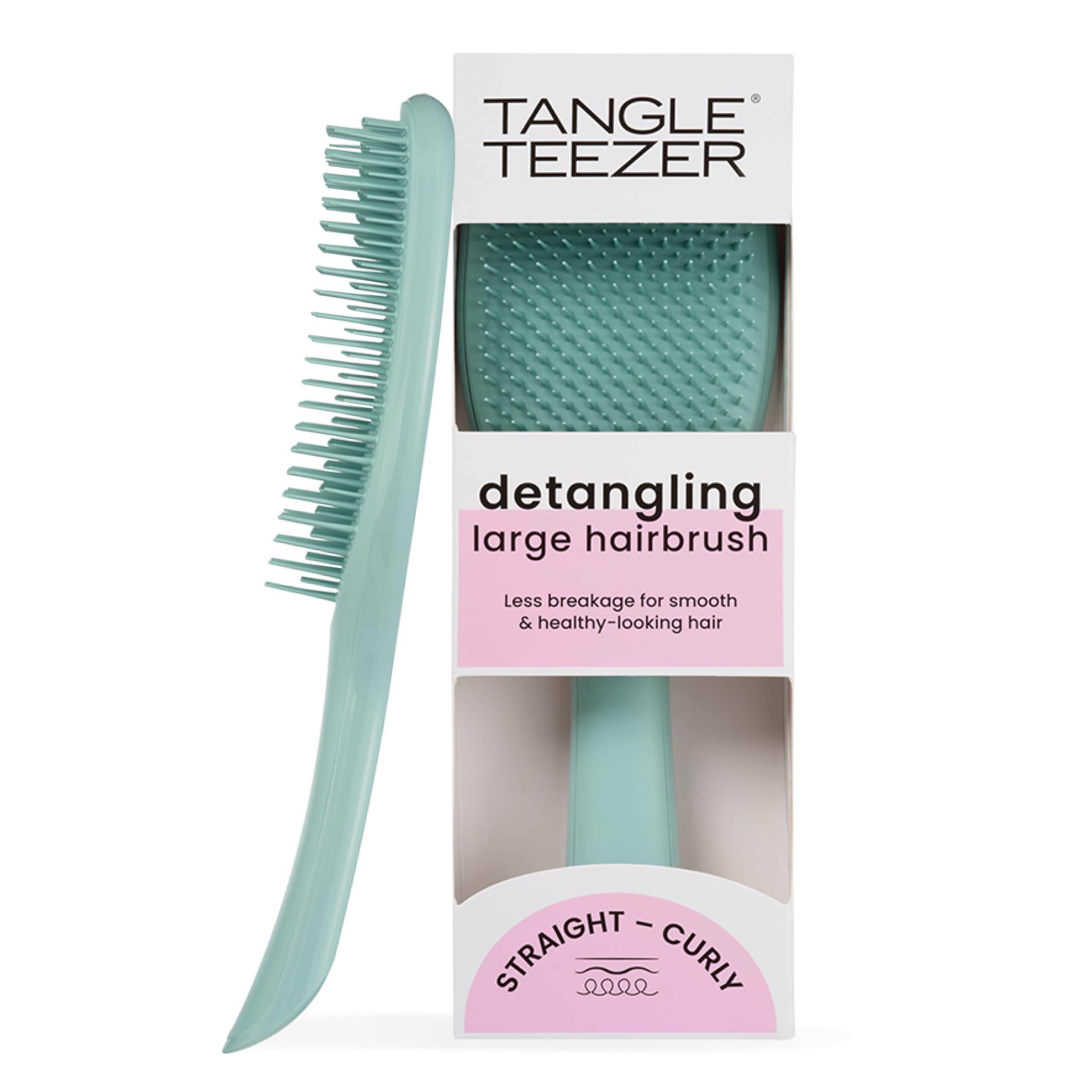 Tangle Teezer Ultimate Detangler - Szczotka do rozczesywania do gęstych, lokowanych i długich włosów - Dwupoziomowe ząbki zmniejszają łamliwość i eliminują splątania - Morski turkus