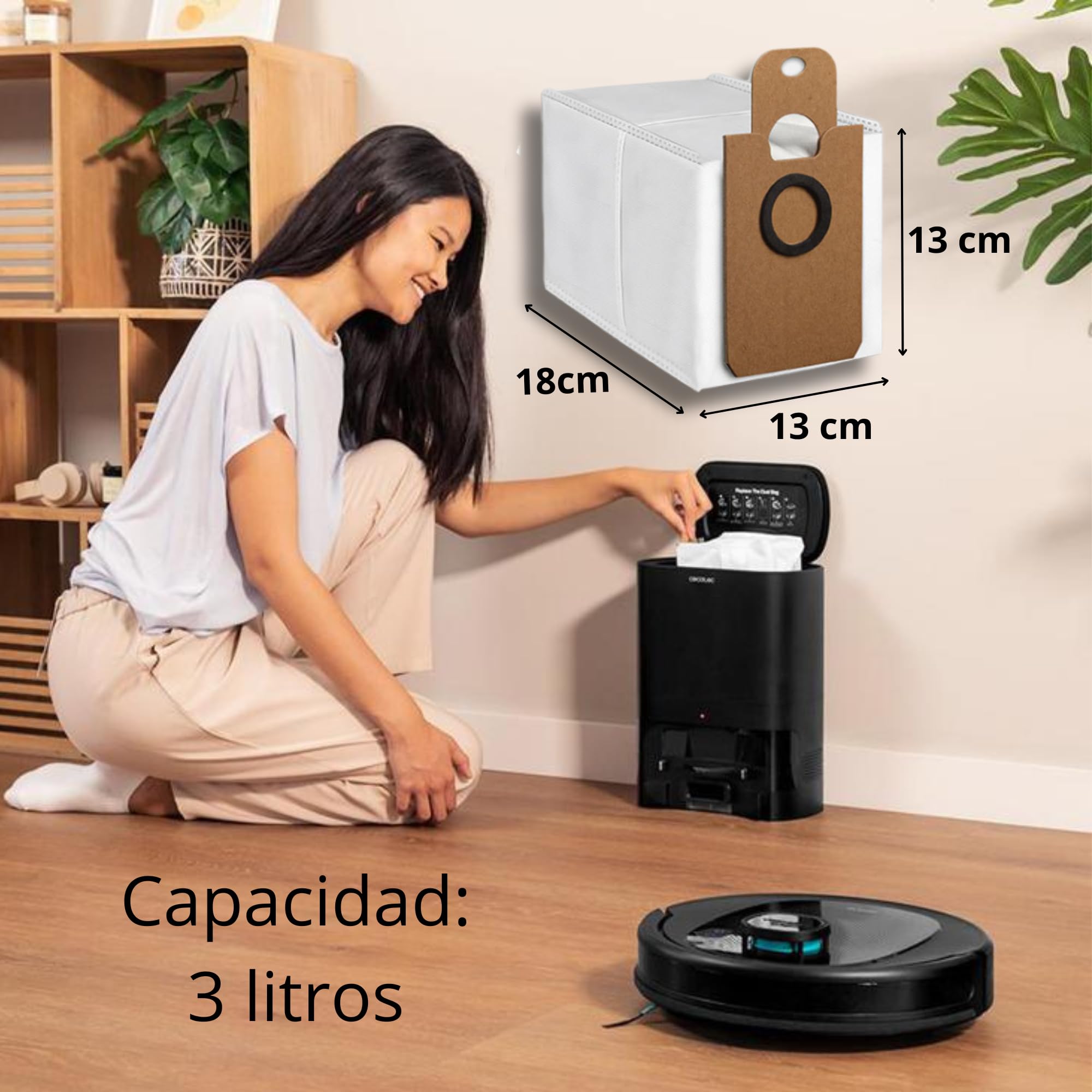 Rebirthcare 12 sacchetti di ricambio per Conga 2299/2499/7490/8290 Sacchetto per Conga 8290 Immortal Ultra Power Home X-treme Sacchetti di ricambio per Conga 2499