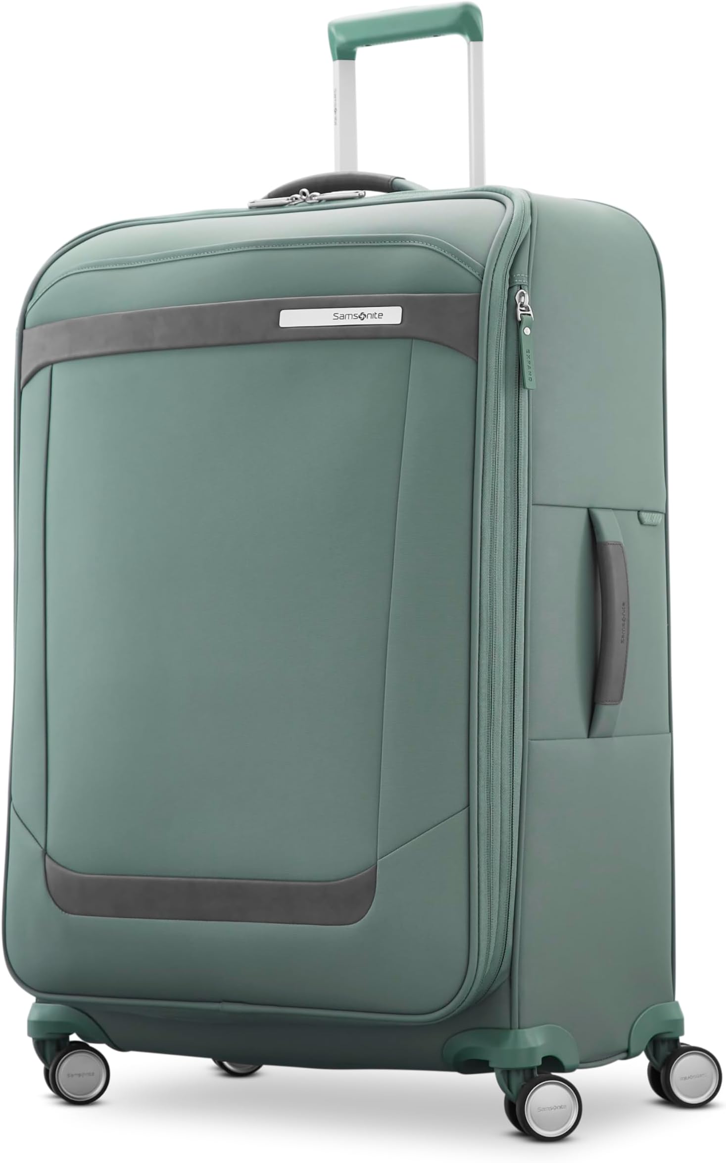 Elevation Plus 30-Inch Large Checked Luggage - Expandable Softside Spinner Suitcase - Cypress Green