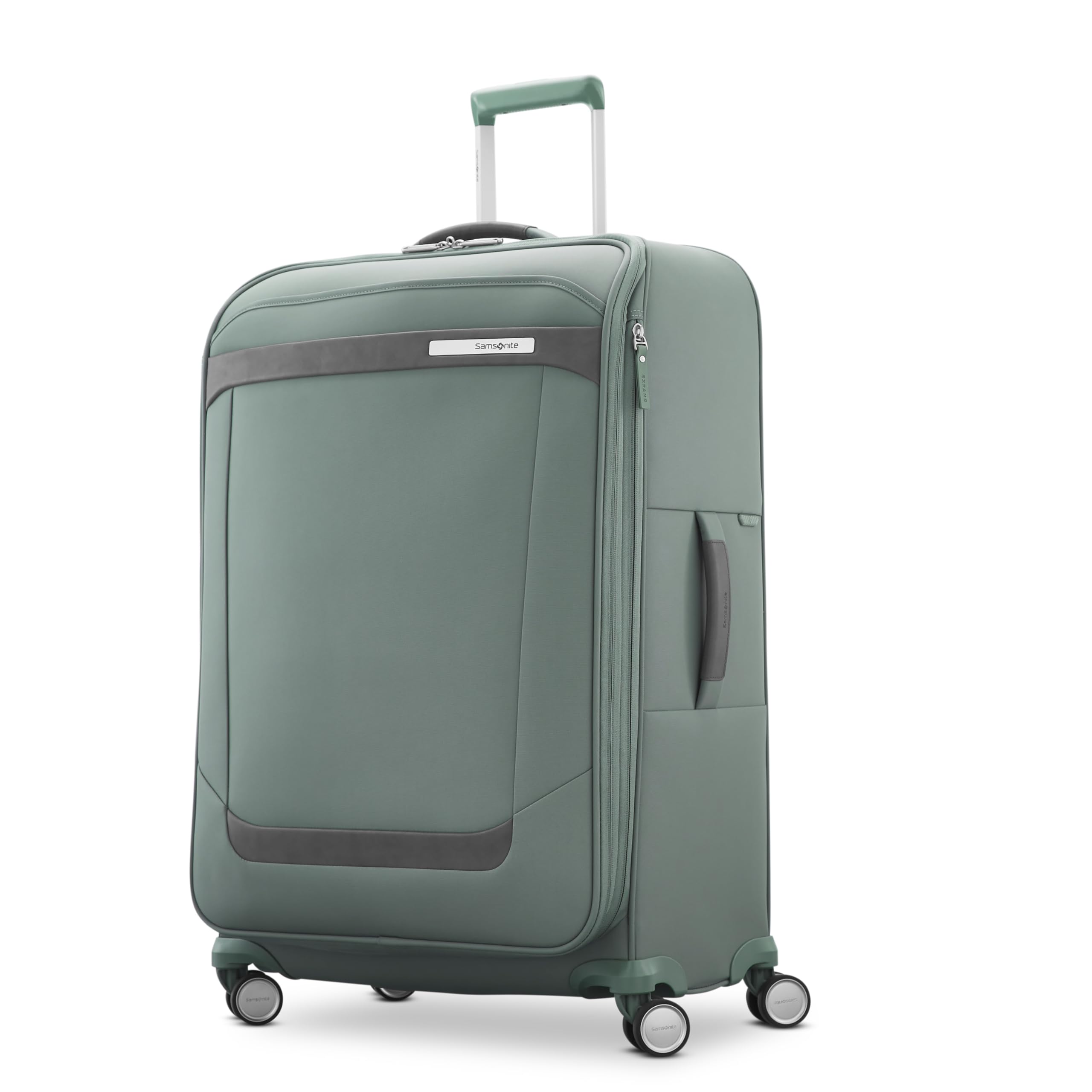 Samsonite Elevation Plus 30-Inch Large Checked Luggage - Expandable Softside Spinner Suitcase - Cypress Green