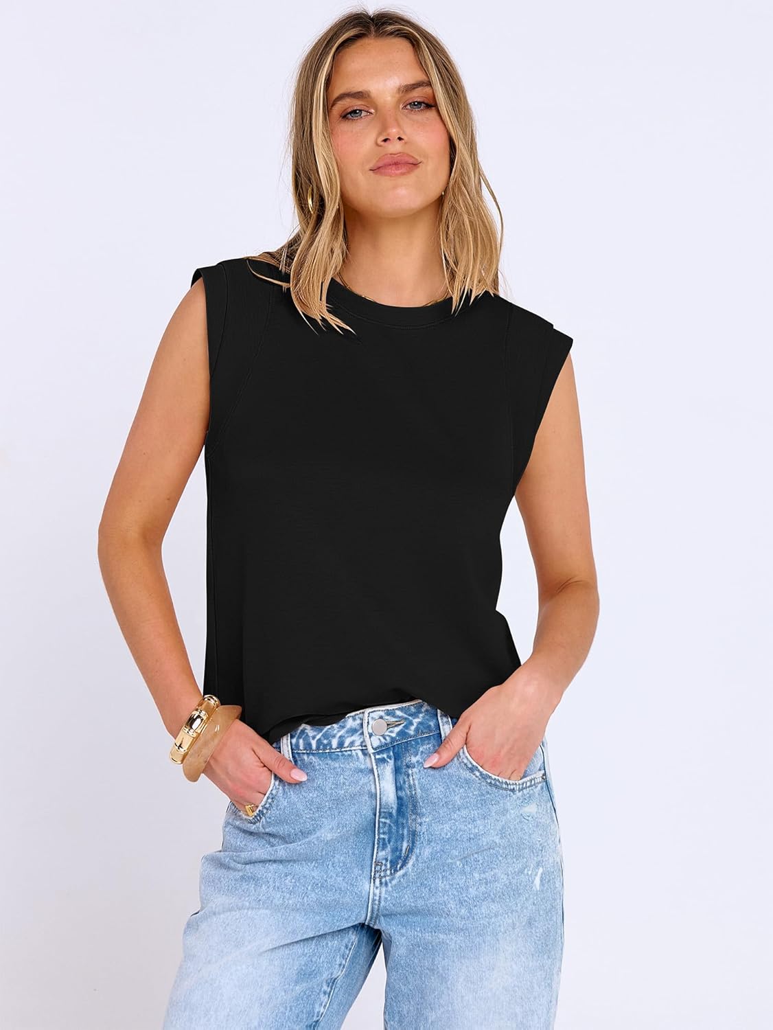 ANRABESS Business Casual Tops for Womens Cap Sleeve Summer Dressy Shirts 2026 Trendy Work Office Outfits Clothing - Image 4