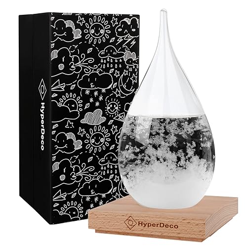 Predictor meteorológico de vidrio de tormenta, predicción del clima, pronosticador de nubes de vidrio, estación de botella barómetro en forma de