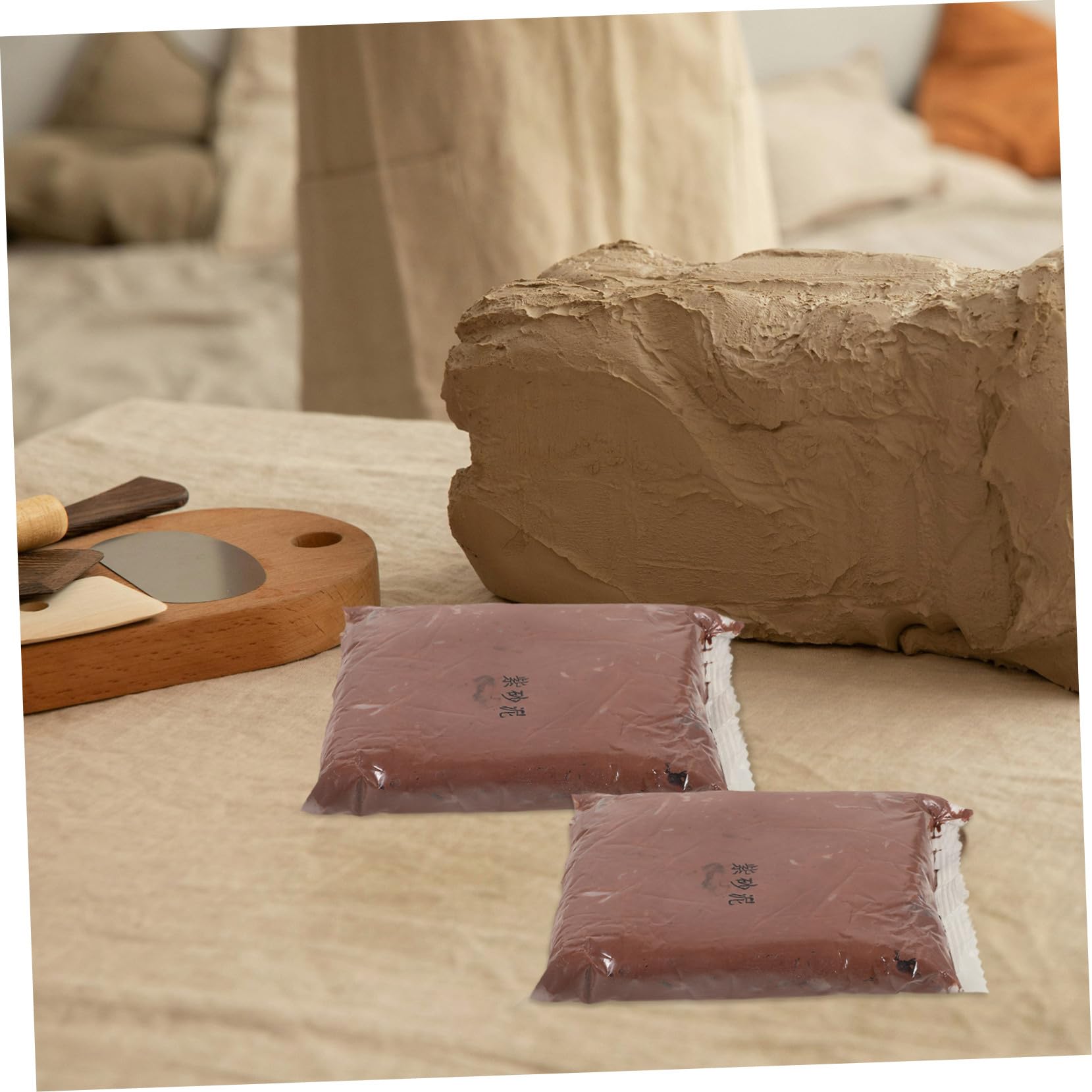 SHINEOFI 4taschen Töpferton Lufttrocknender Für Erwachsene Modelliermasse in Leuchtenden Farben Beutel DIY Bastel- Leicht Gestaltbar Für Kleine Tierstatuen Und Schlüsselanhänger