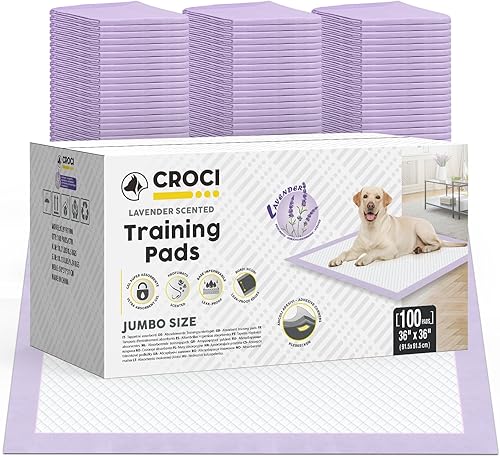 CROCI Almohadillas para orinar de perro, 36 x 36 pulgadas, almohadillas sĂşper absoption para orina de hasta 11 tazas con aroma a lavanda, CROCI Almohadillas para orinar de perro, 36 x 36 pulgadas, almohadillas sĂşper absoption para orina de hasta 11 tazas con aroma a lavanda,