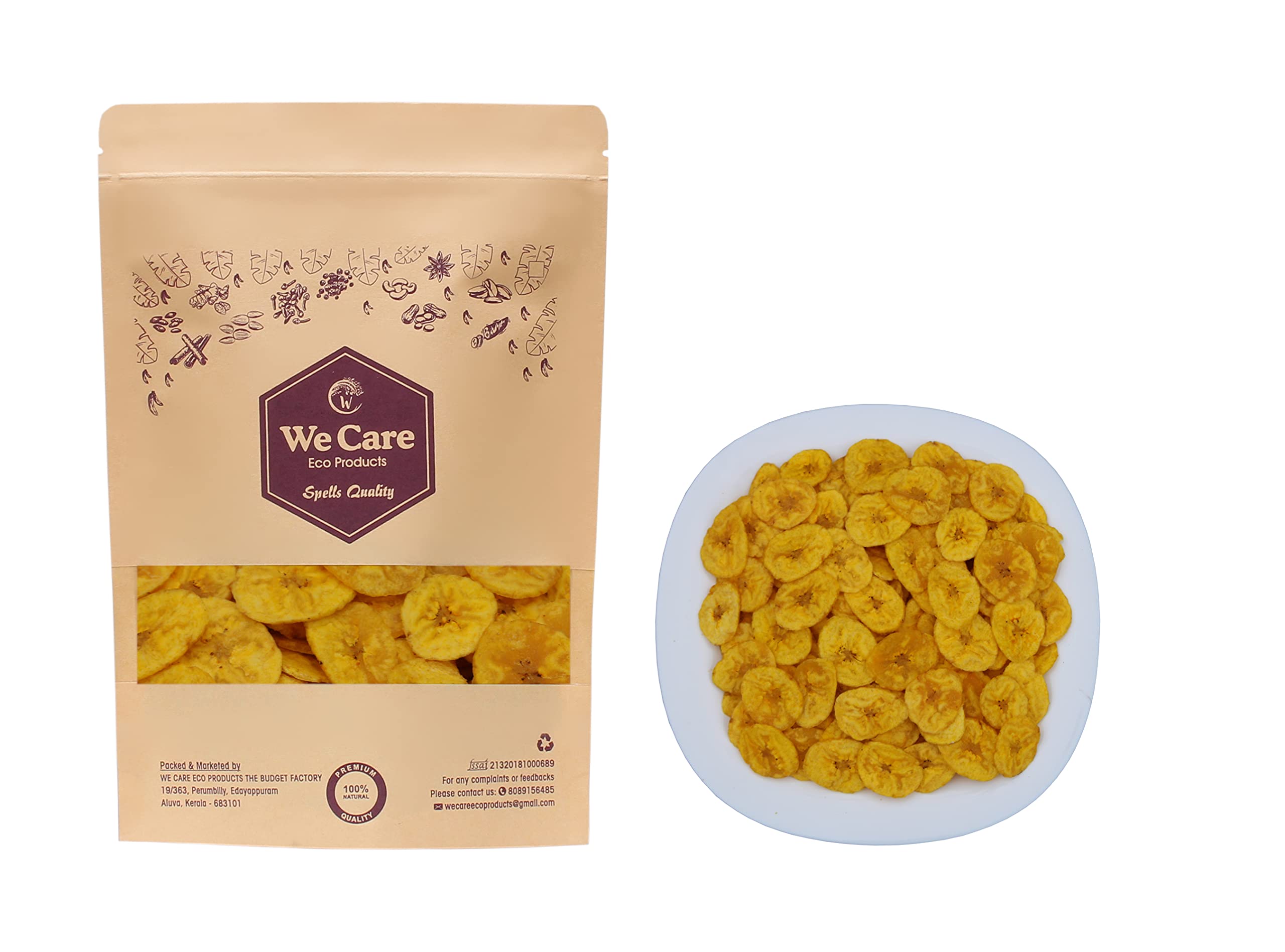 (1kg Pack) Healthy & Delicious Snacks | Kerala Banana Chips | Fried in Coconut Oil | Crispy Banana Wafers Chips