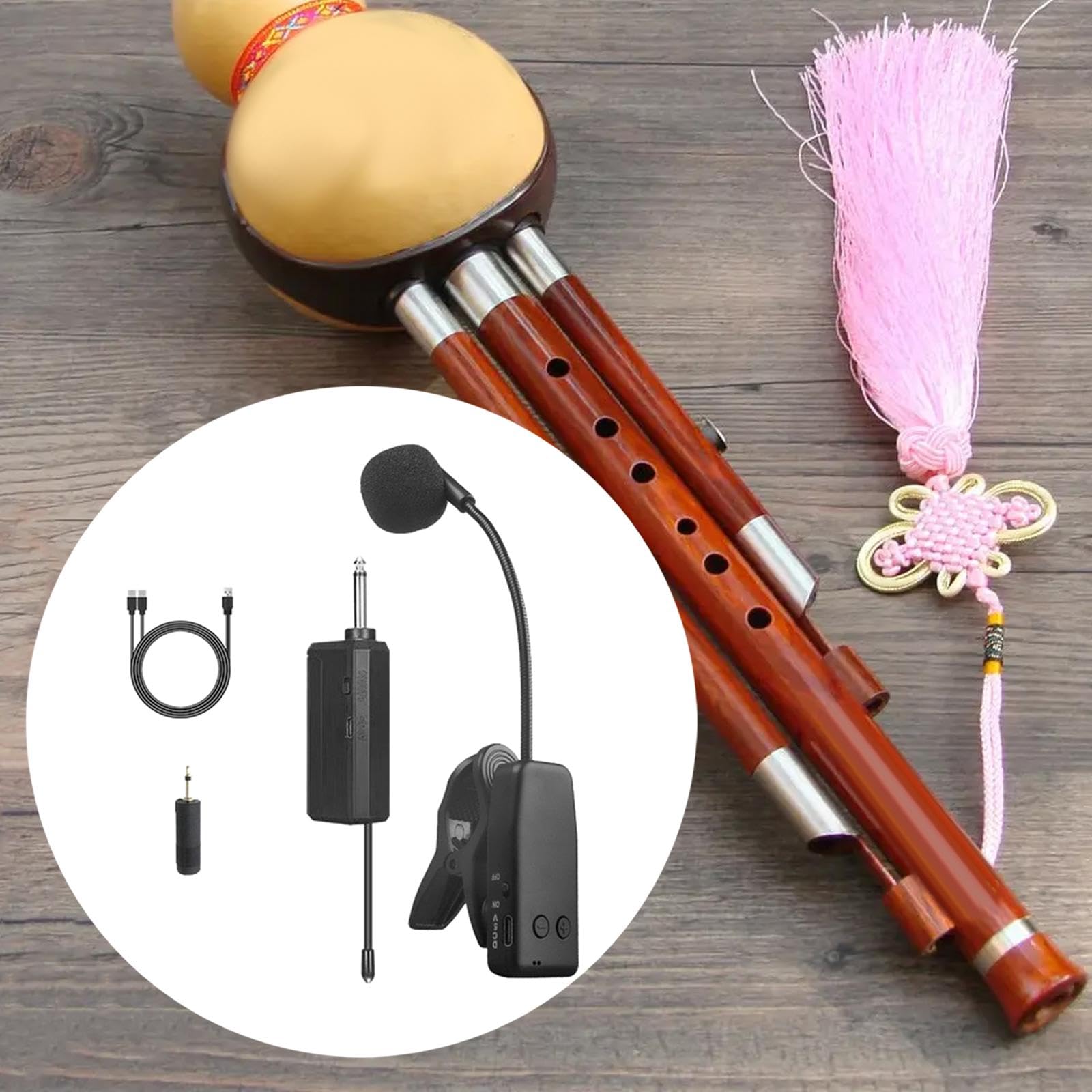 Amazon | Perfk 楽器マイク クリップオンマイク ライブパフォーマンス