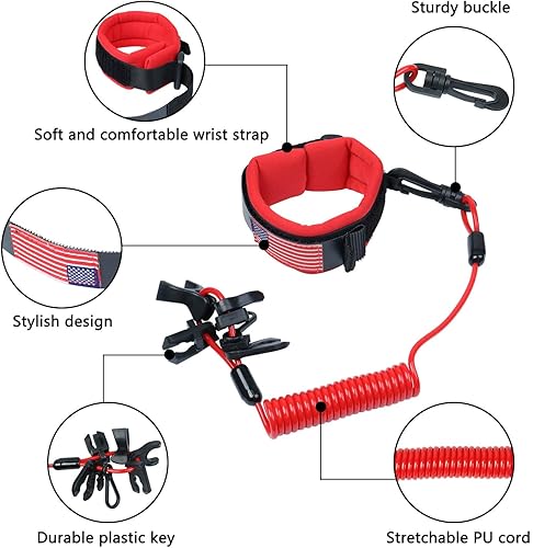 Miniatura 3 de Llavero de moto acuática, Rojo -