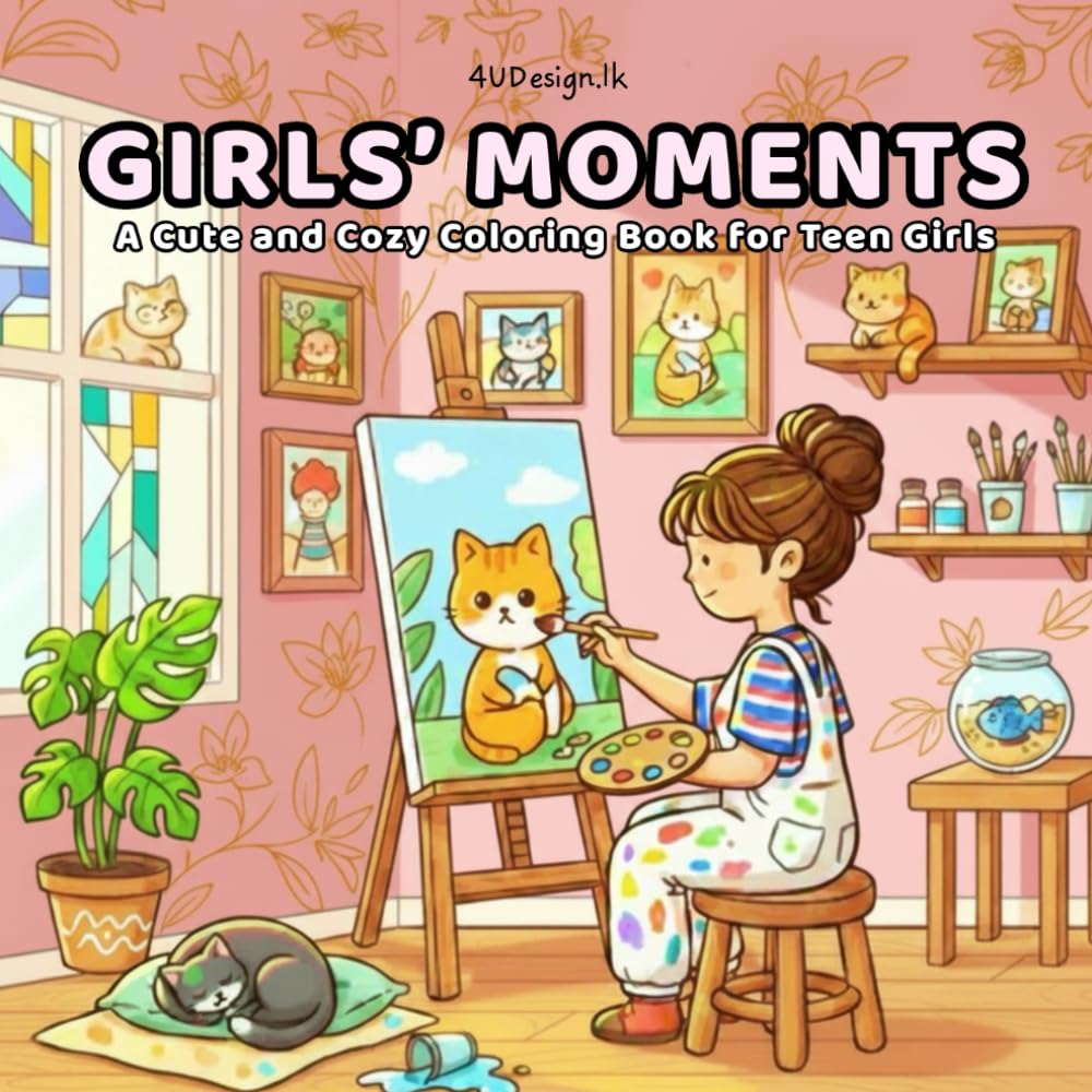 Girls’ Moments: A Cute and Cozy Coloring Book for Teen Girls: Relaxing, Aesthetic, and Fun Coloring Pages of Friendship, Fashion, and Everyday Joy