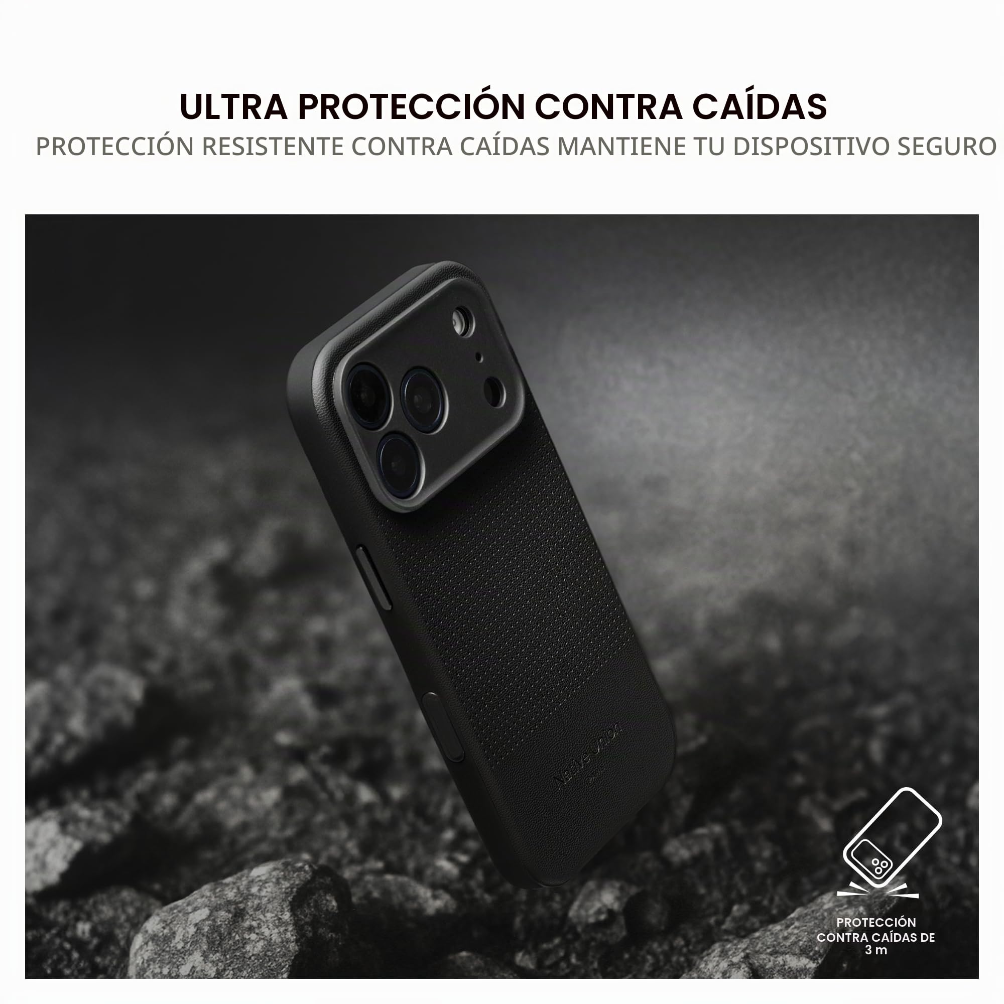 Native Union Funda Active - MagSafe - Diseño Resistente - Materiales Reciclados - Protección Anticaídas de 10 pies - iPhone 17 Pro (Piedra Arenisca)