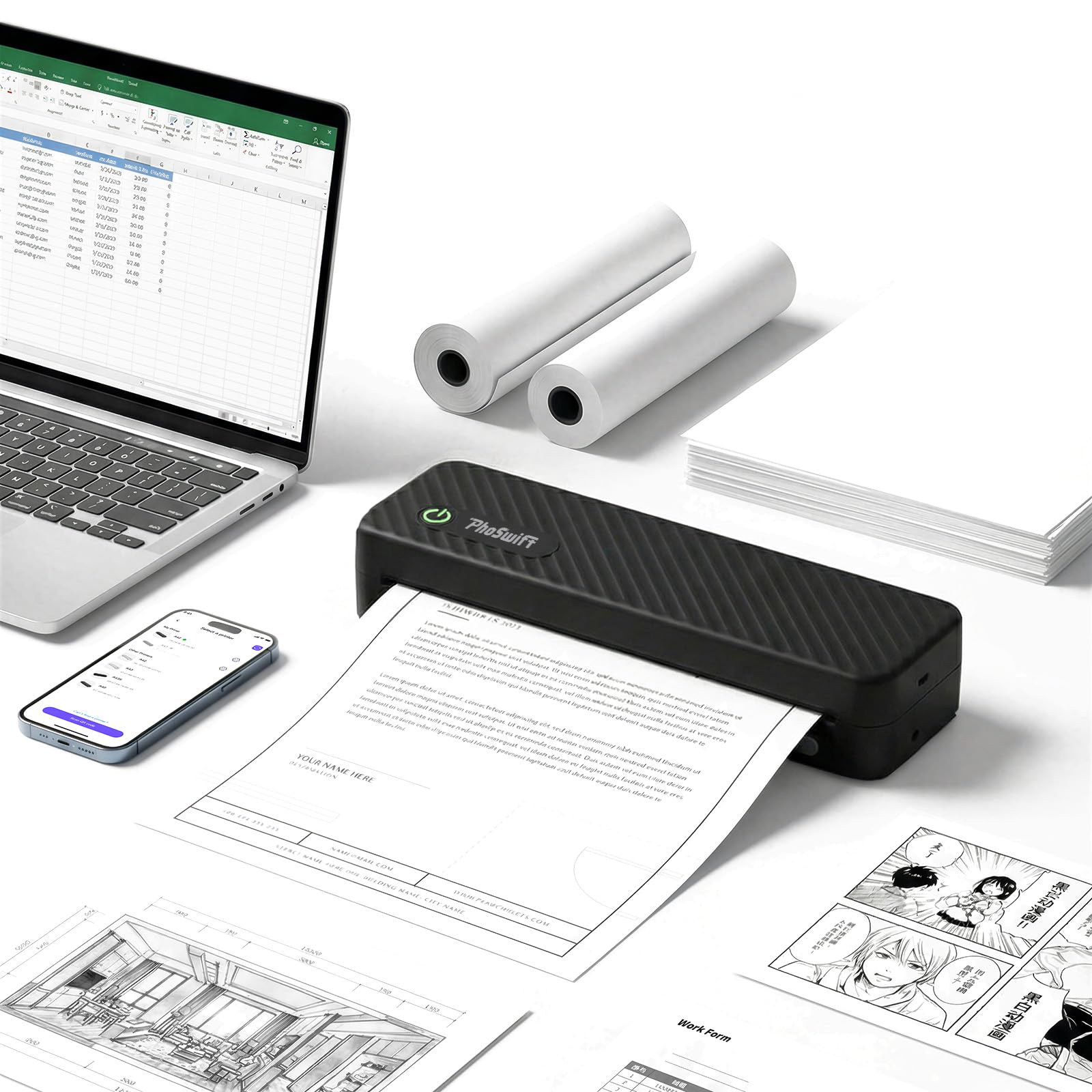 PhoSwift Portable Thermal Printer
