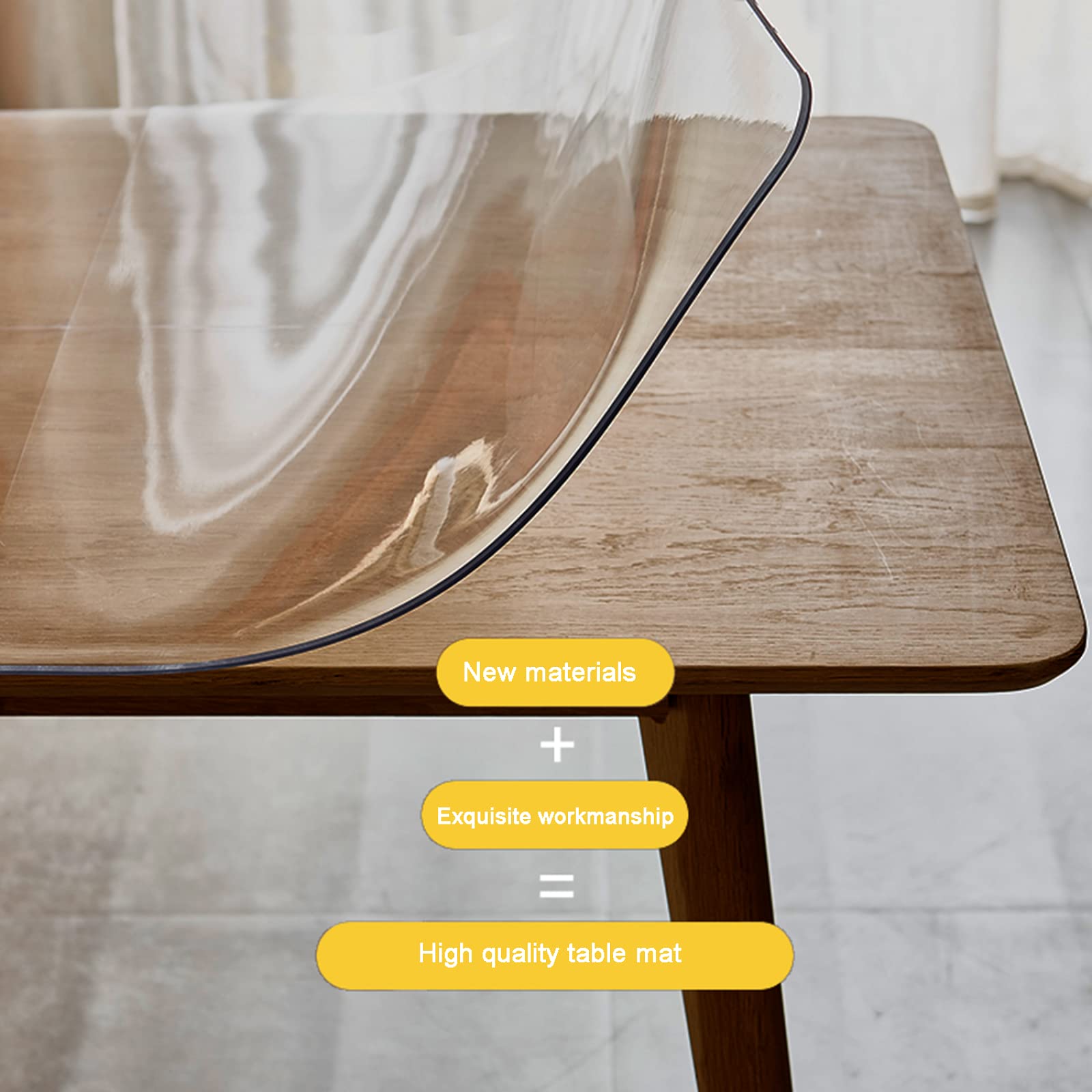 Transparente PVC-Tischdecke, Wasserdicht & Hitzebeständig – 40x60 Cm, Anpassbar, Einfach Zu Reinigen
