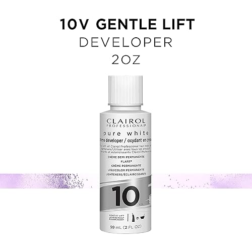 Miniatura 9 de Clairol Professional Desarrolladores de cabello blanco puro de 10 volúmenes para aclarar y cobertura de canas