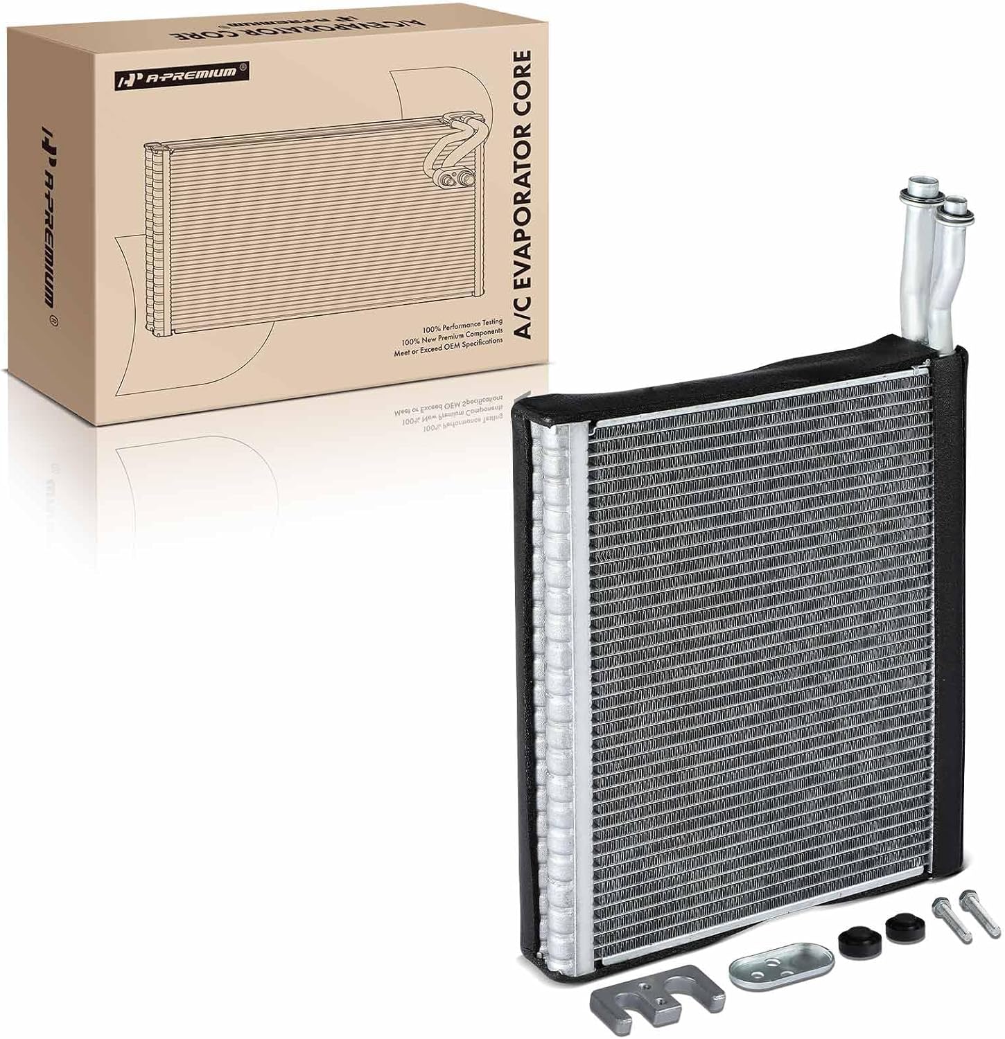 A-Premium A/C Evaporator Core Compatible with Chevrolet, GMC, Cadillac Models - Silverado Suburban Tahoe, Sierra Yukon, Escalade, Front Side
