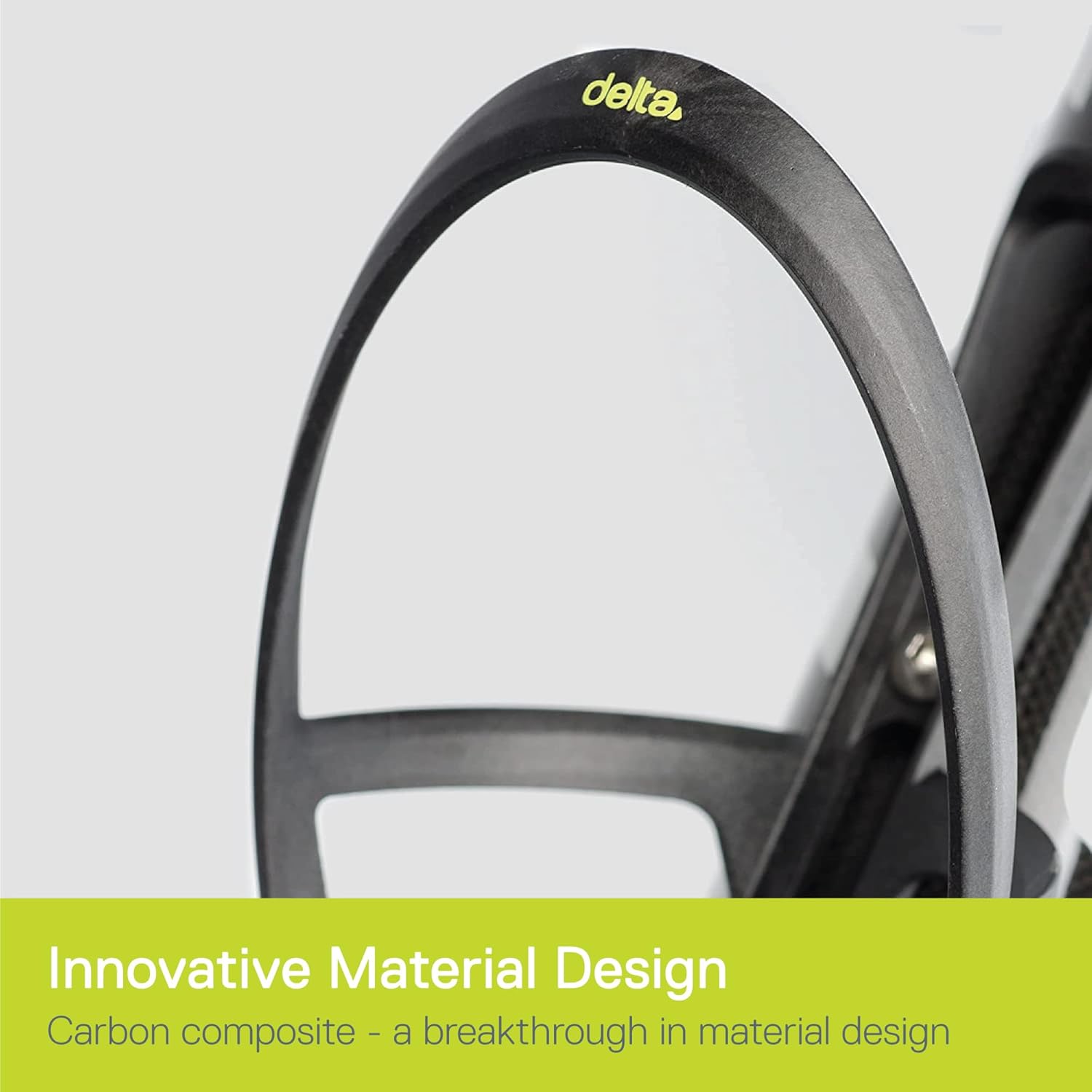 Carbylon Water Bottle Cage (2-Pack) by Delta Cycle, Ultra Lightweight 17 Grams, Carbon Fiber & Nylon Bike Bottle Holder