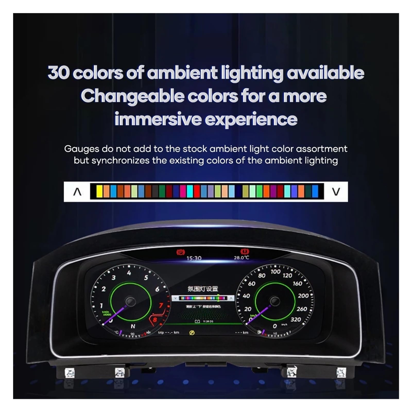 Fit For VW Golf7 MK7 2013-2020 Coche Visualización en Pantalla | 12.3‘’ Lcd Digital Dashboard Cluster Years Radio Instrument Panel Cockpit