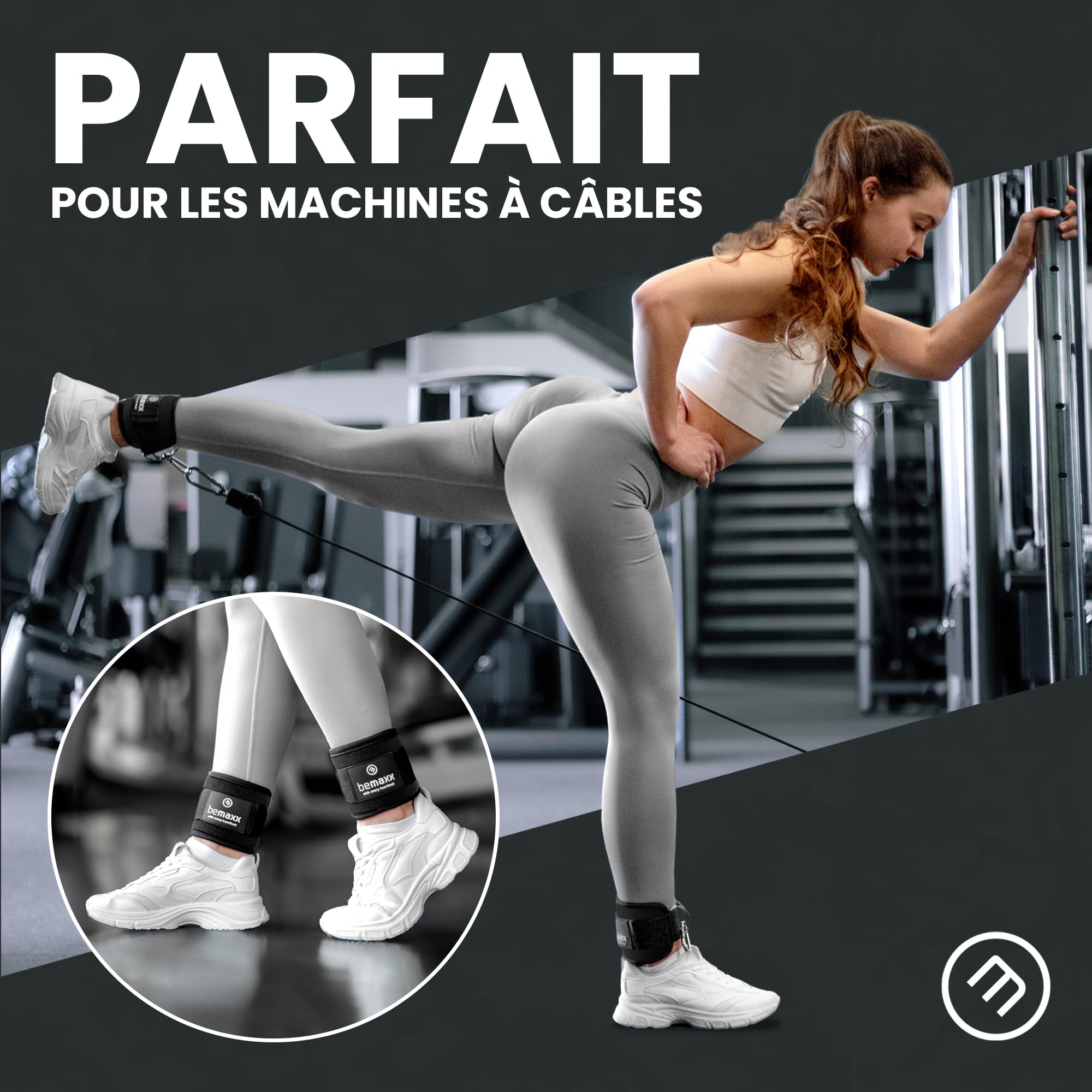 Sangle De Cheville Lestée BESPORTBLE – Manchon Cuir 17x6 Cm, Fitness Multifonction