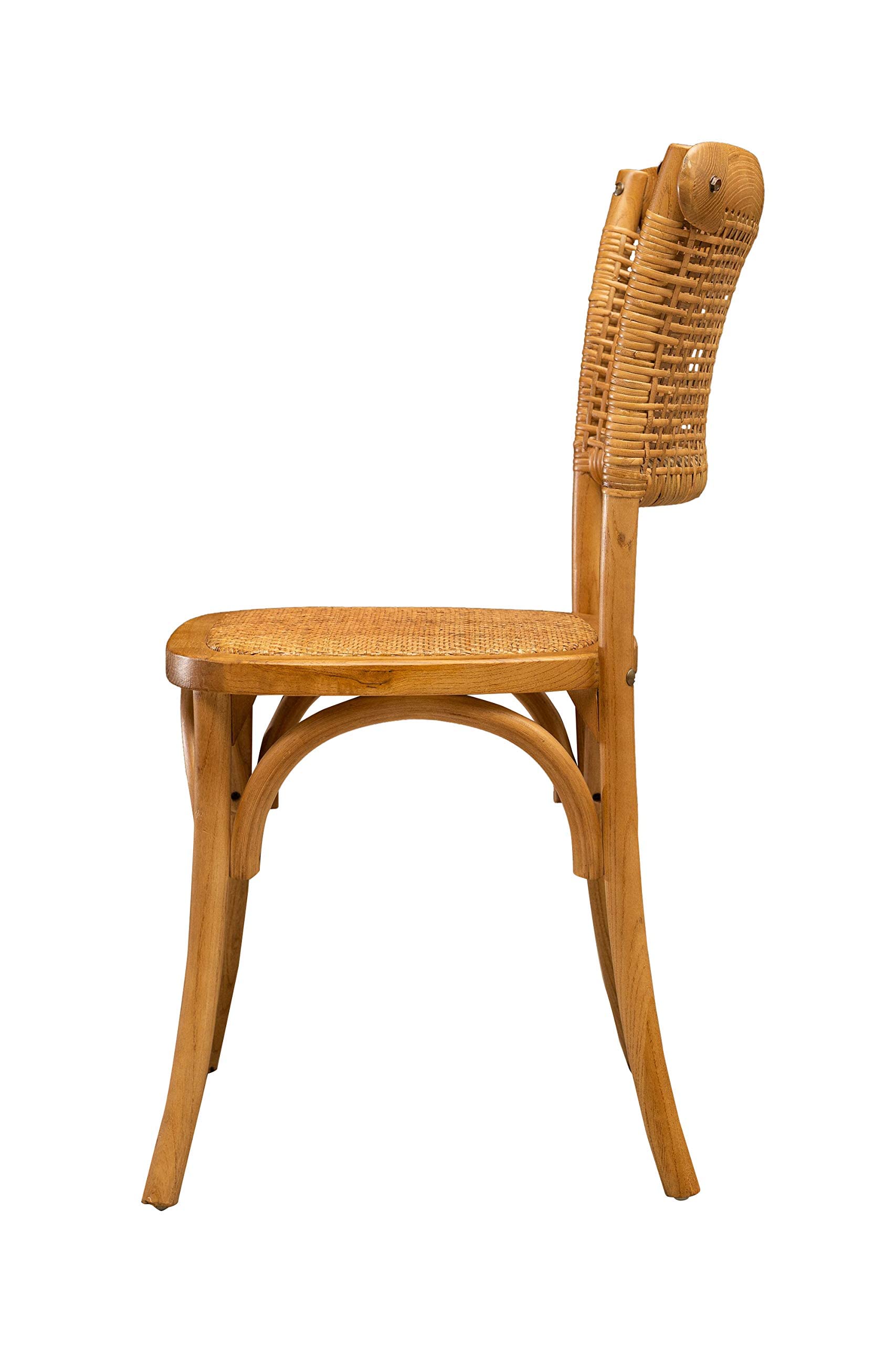Biscottini Krzesło Thonet 88 x 50 x 45 cm | Krzesła kuchenne z drewna jesionowego | Drewniane krzesła do jadalni z naturalnym wykończeniem | Krzesło kuchenne z rattanu