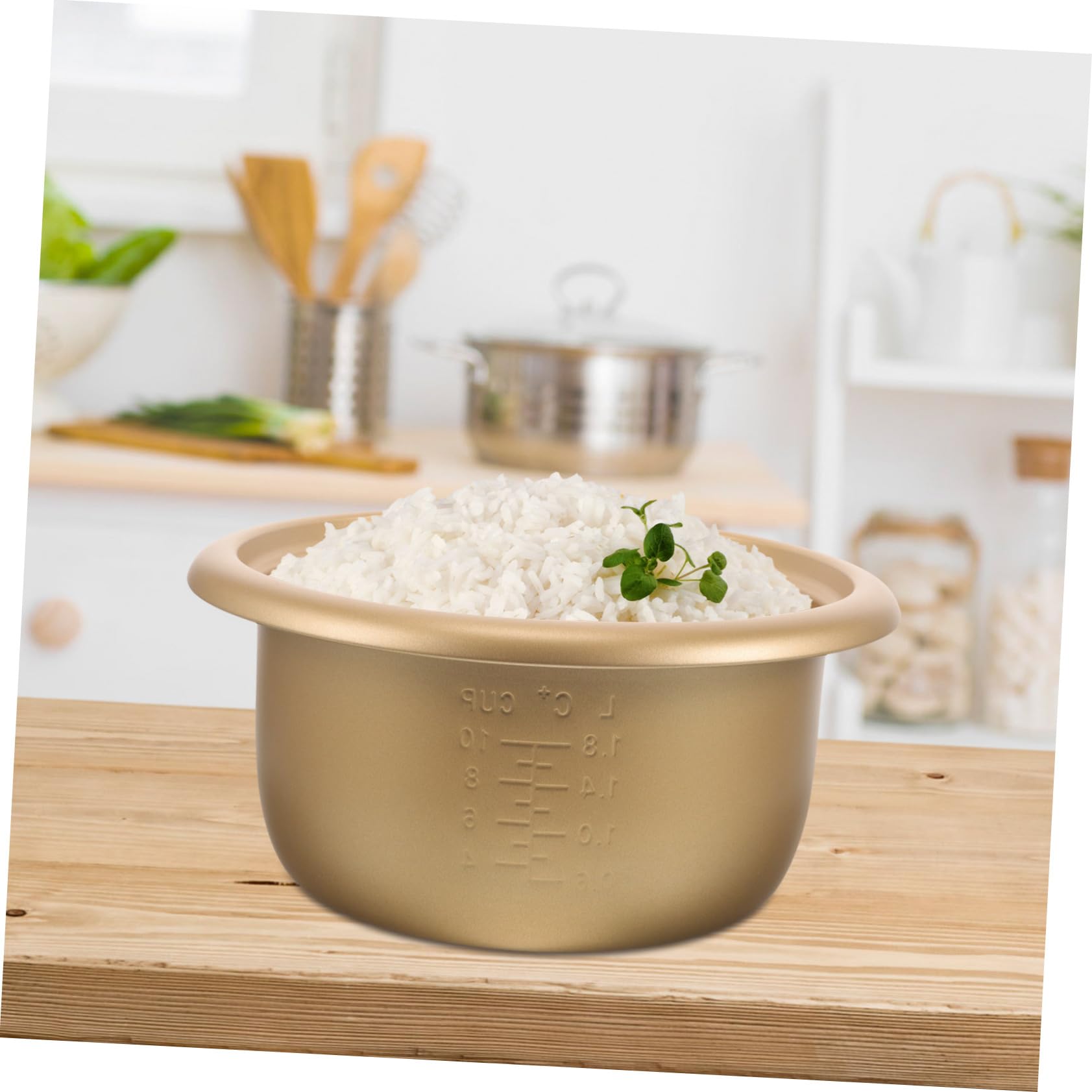 Cabilock Cuve Intérieure Antiadhésive pour Cuiseur à Riz 4l en Alliage D'aluminium, Facile à Utiliser, Adaptée pour Remplacement de Doublure et Cuisson Polyvalente