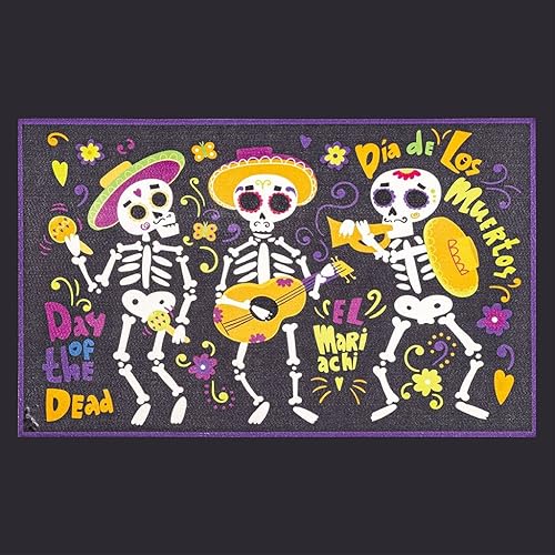 Miniatura 4 de Benissimo -Multy Mats, 20 x 32 pulgadas, ultrafino, tapete de Halloween de 0.1 pulgadas de grosor, parte trasera de goma, antideslizante, interior y