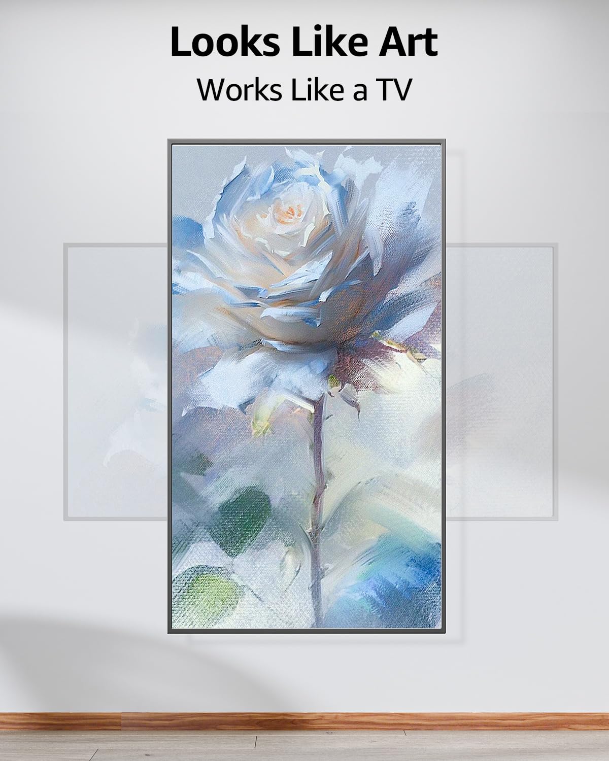 MOUNTUP MU0089 - Soporte de pared para TV ultrafino y giratorio para Samsung The Frame/Neo QLED 8K/Neo QLED 4K, soporte de TV de 90 grados horizontal a vertical, VESA máximo 400 x 400 mm, soporta