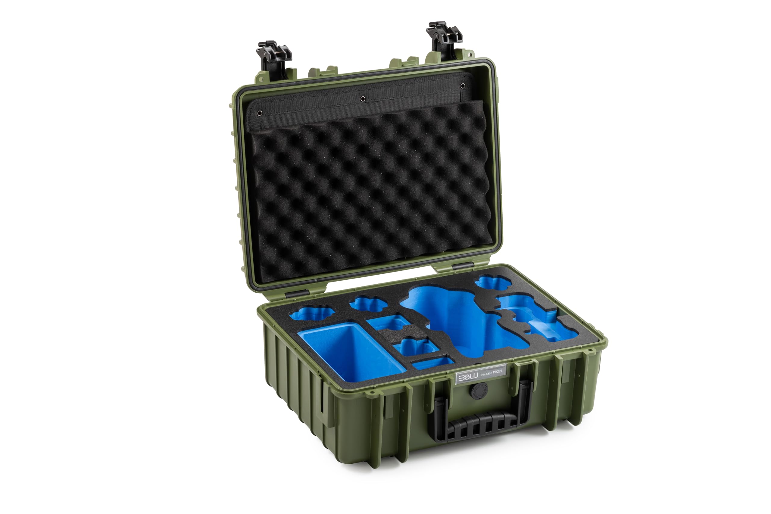 B&W International Transportkoffer Outdoor 5000 (PP.221) – für DJI Mavic 4 Pro – Wasserdicht (IP67), staubdicht, schlagfest, extrem robust