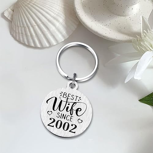 Miniatura 4 de TANWIH Llavero de aniversario de boda número 23, decoración de aniversario de 23 años