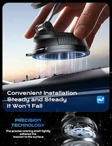 Miniatura 9 de Soporte de teléfono para automóvil MagSafe, ultra magnético y fuerte succión ajustable de 360, soporte de teléfono celular magnético portátil para