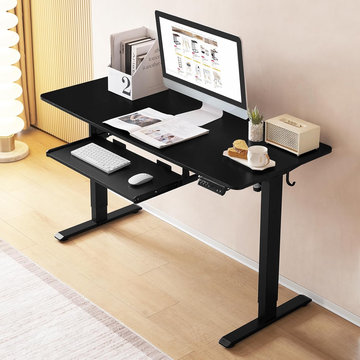 Scrivania A Piedistallo WOLTU Con 5 Cassetti - Mobile Per Ufficio O Camera, Bianco, 40x40x66.5 Cm - Foto 2