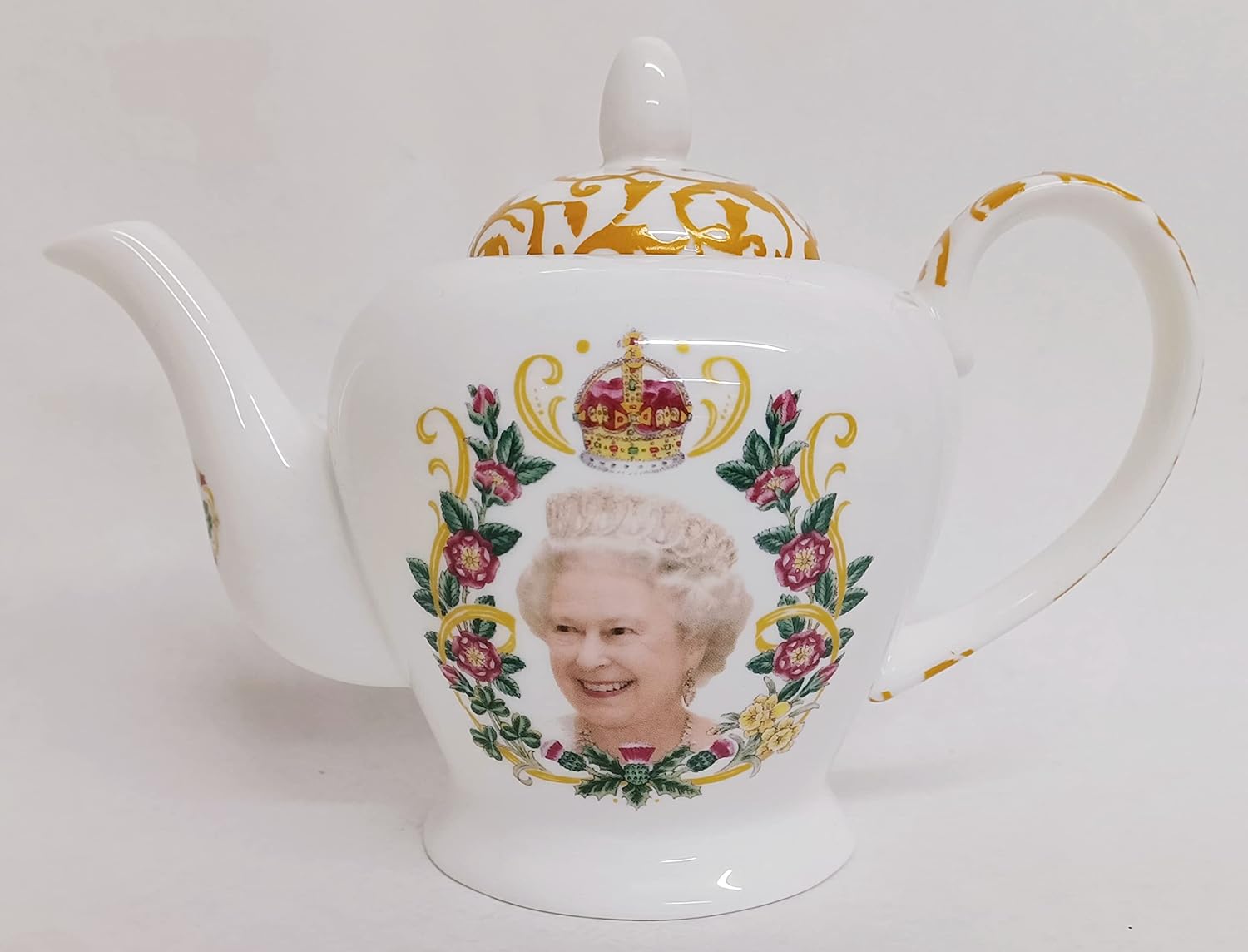 Rainbow Decors Ltd HM Queen Elizabeth II Platinum Jubilee Teapot Fine