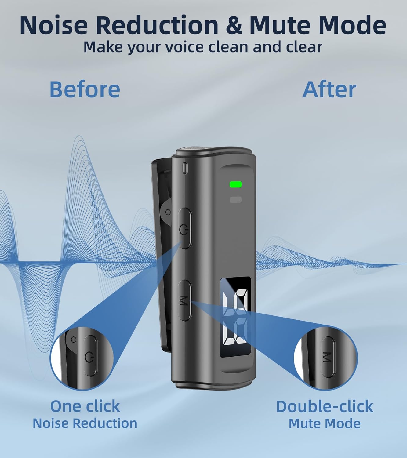 Wireless Lavalier Microphone for iPhone 17/16/15 Android - Mini Phone Microphone Clip on Lapel Mic with 35H Charging Case for Video Recording TikTok YouTube, 75Ft Transmission