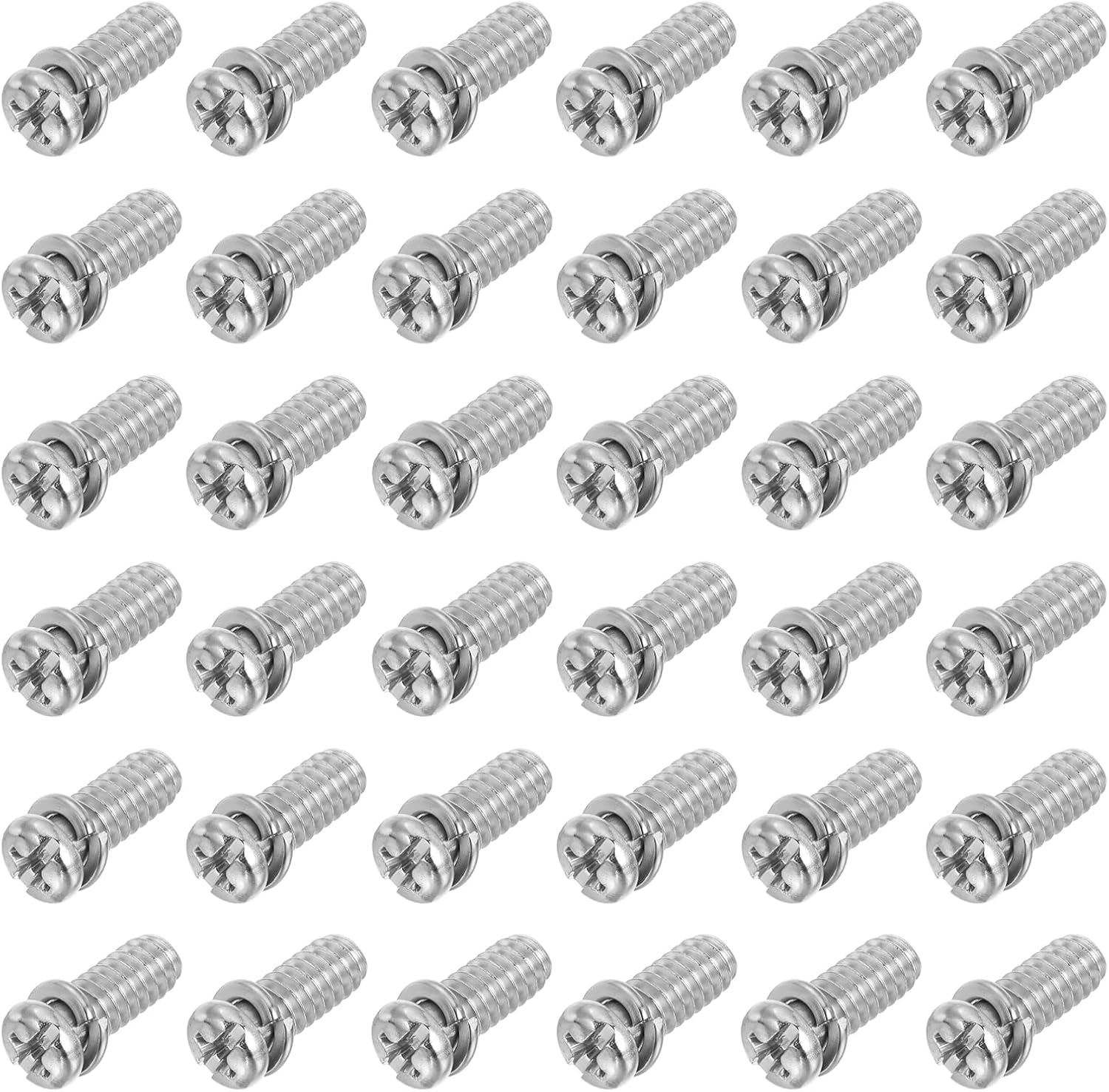 PATIKIL 50Pcs Ceiling Fan Blade Screws, 1/4"-20 x 3/8 Carbon Steel Phillips Pan Motor Replacement Screw for Lighting Ceiling Fan, Copper