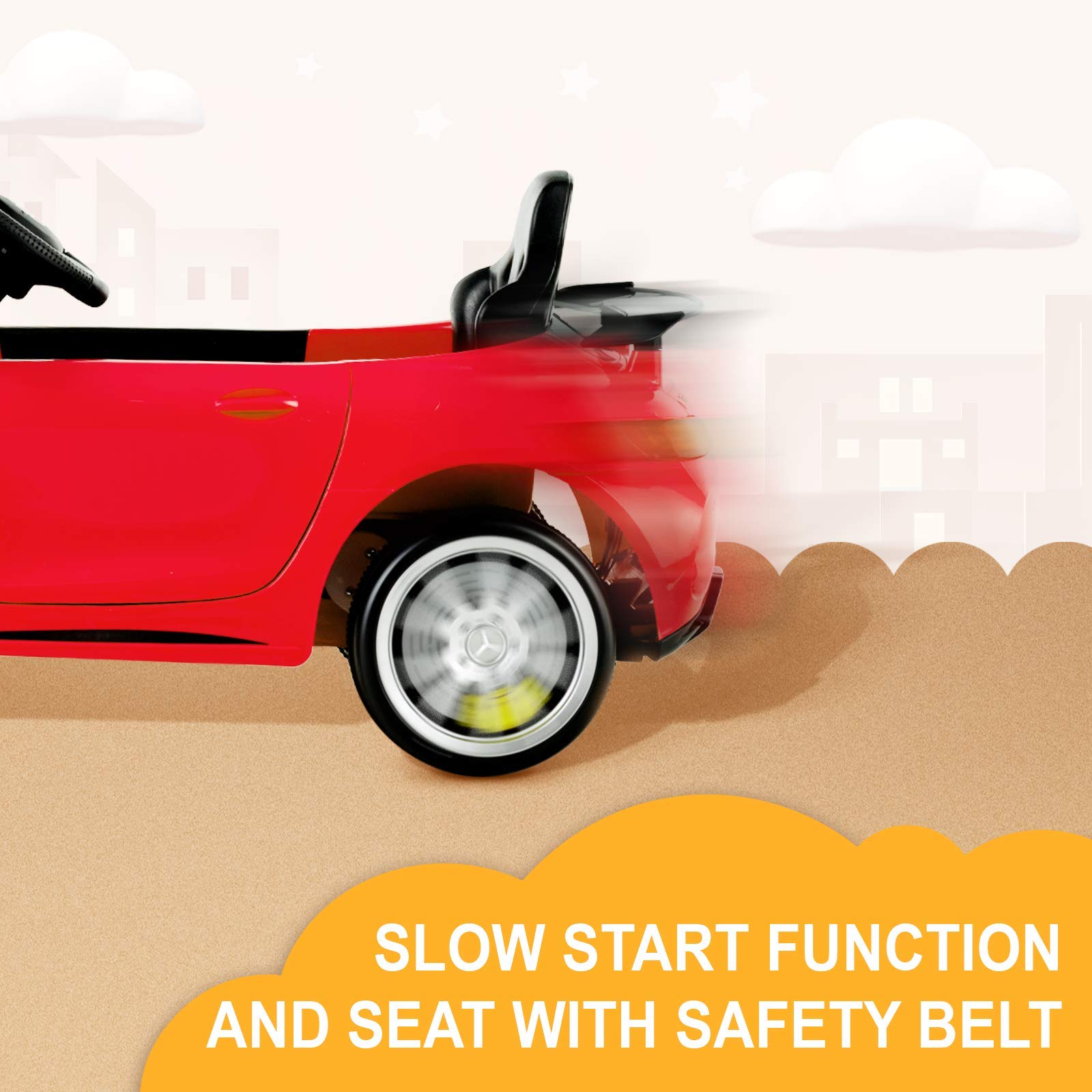 Uenjoy Electric Kids Ride On Car Mercedes Benz AMG GTR Motorized