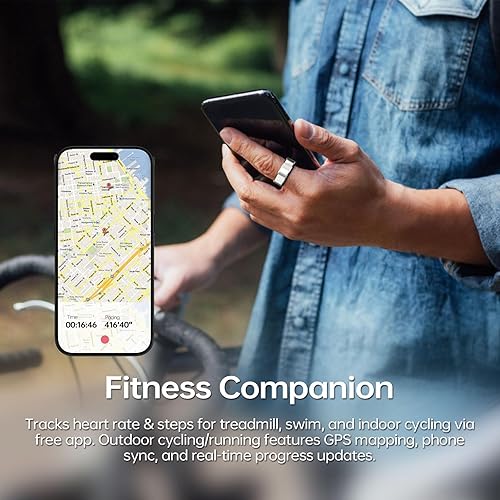 Miniatura 3 de Anillo inteligente, rastreador de sueño de salud, monitor de bienestar (plata, 10)