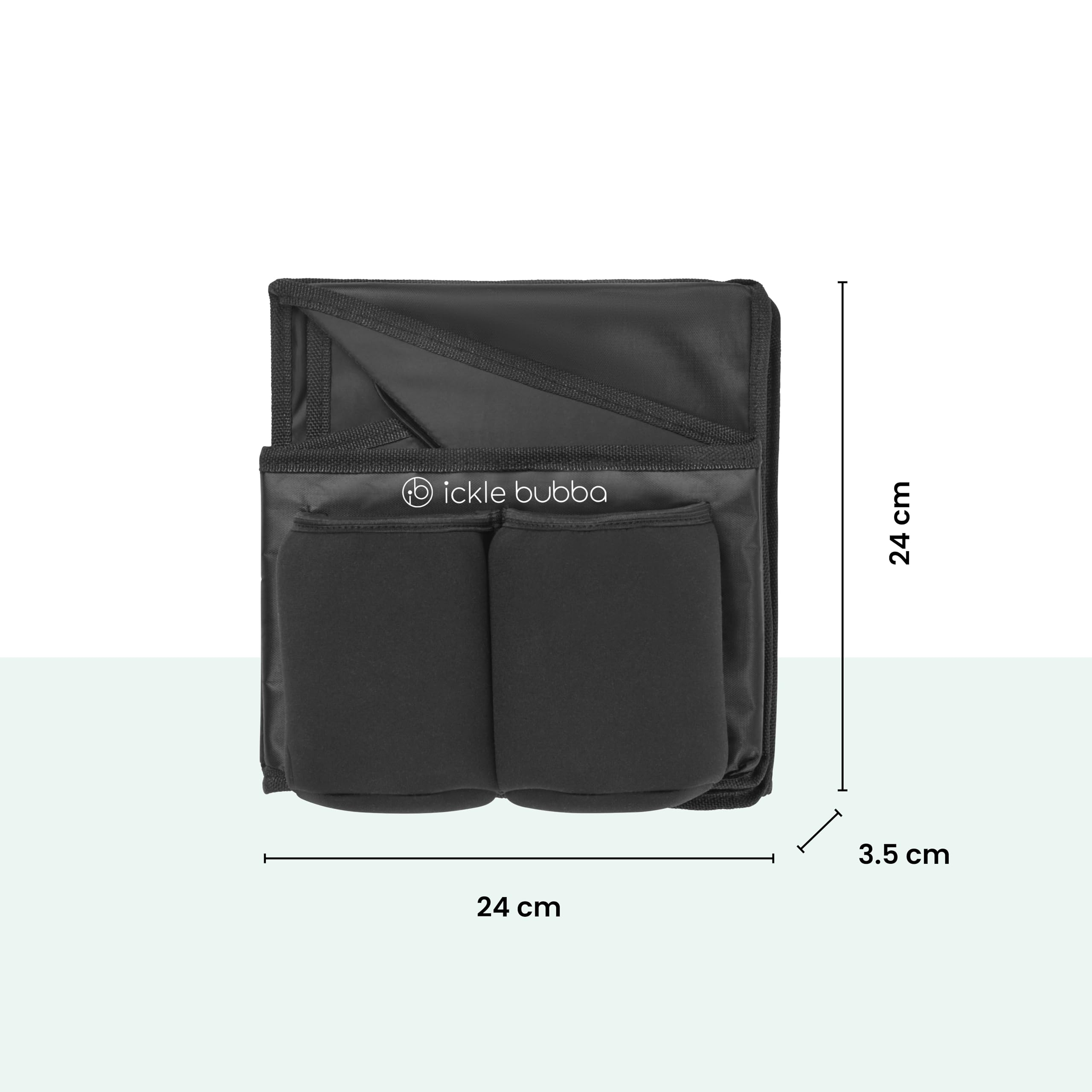 Ickle Bubba Universal Car Back Seat Organiser, Multi-Compartment Storage with Cupholders - Image 4